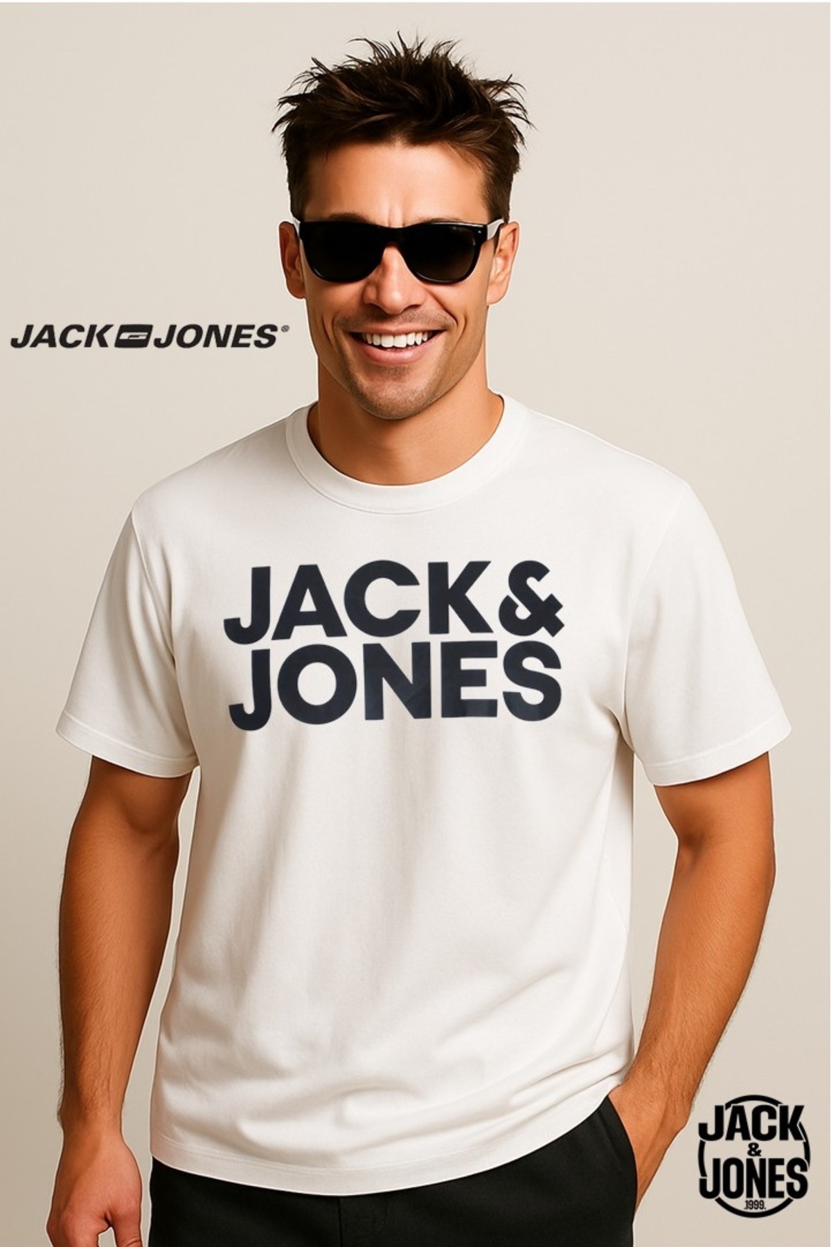 جک اند جونز تی شرت مردانه Jack&jones Tee Ss Crew Neck Fst 12151955 سفید