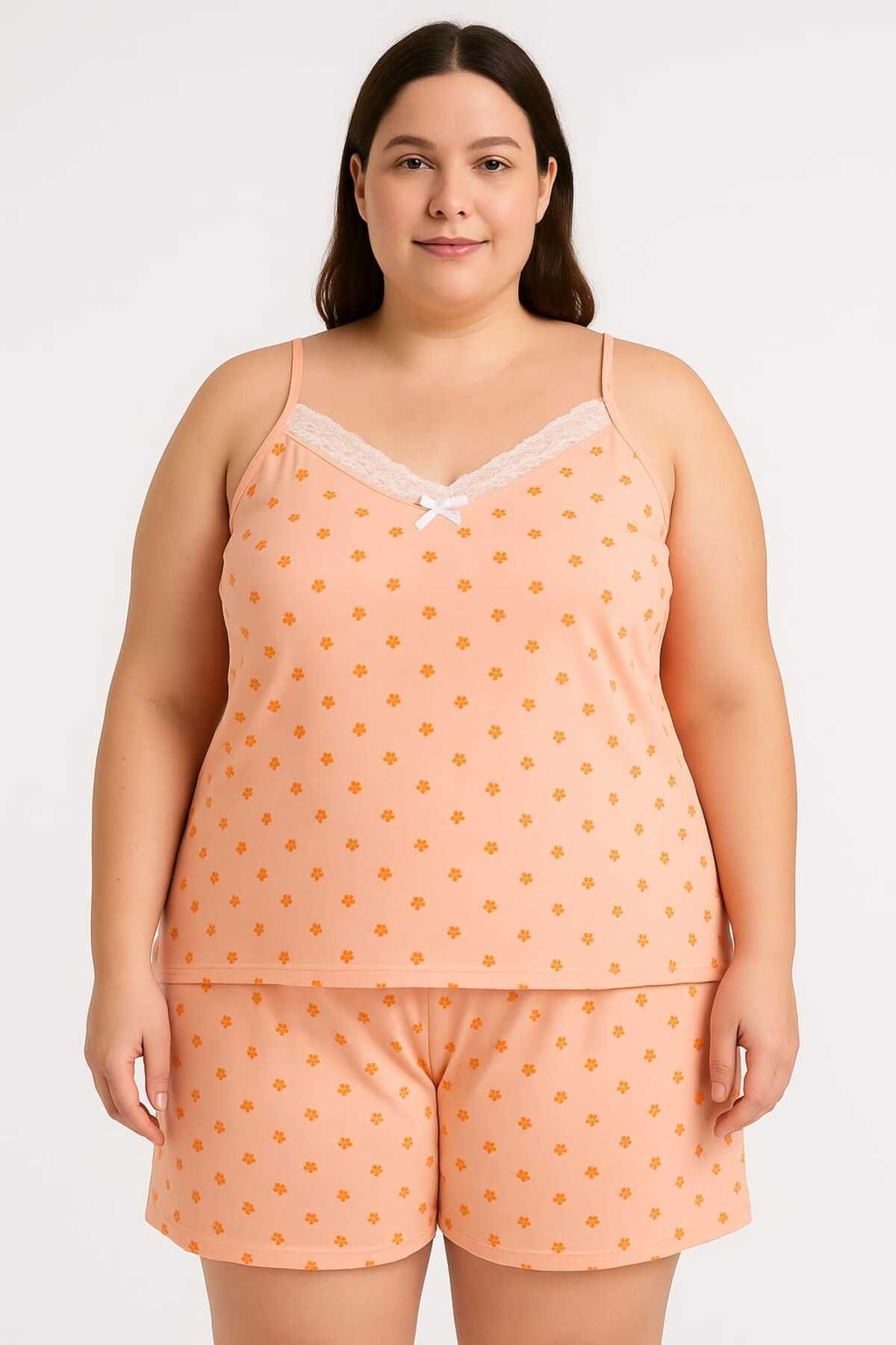 MODA-Women's Plus Size Drawstring Top and Shorts Bottom Pajamas - Loose Fit - Sizes in Product Description 3