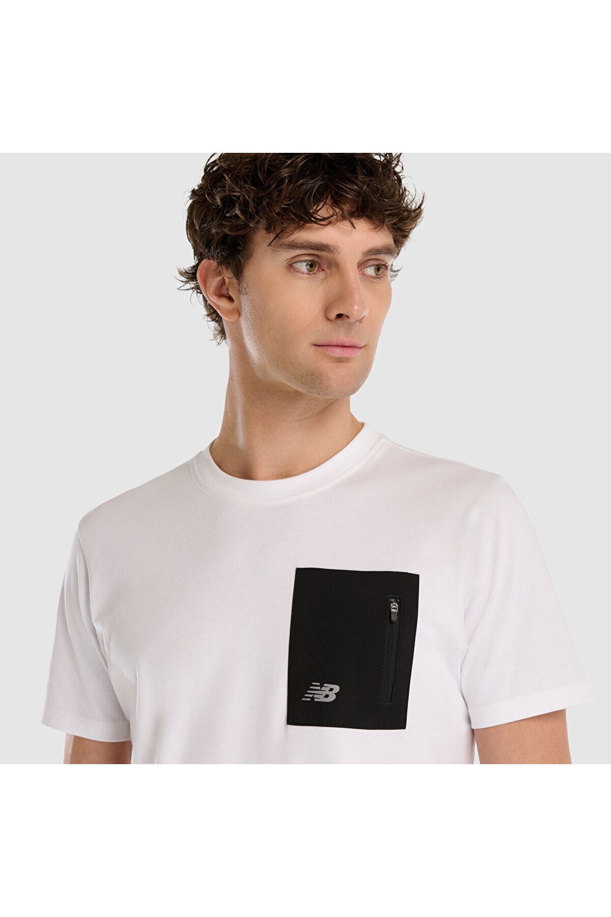 New Balance-MNT1516 Tricou alb pentru bărbați 5