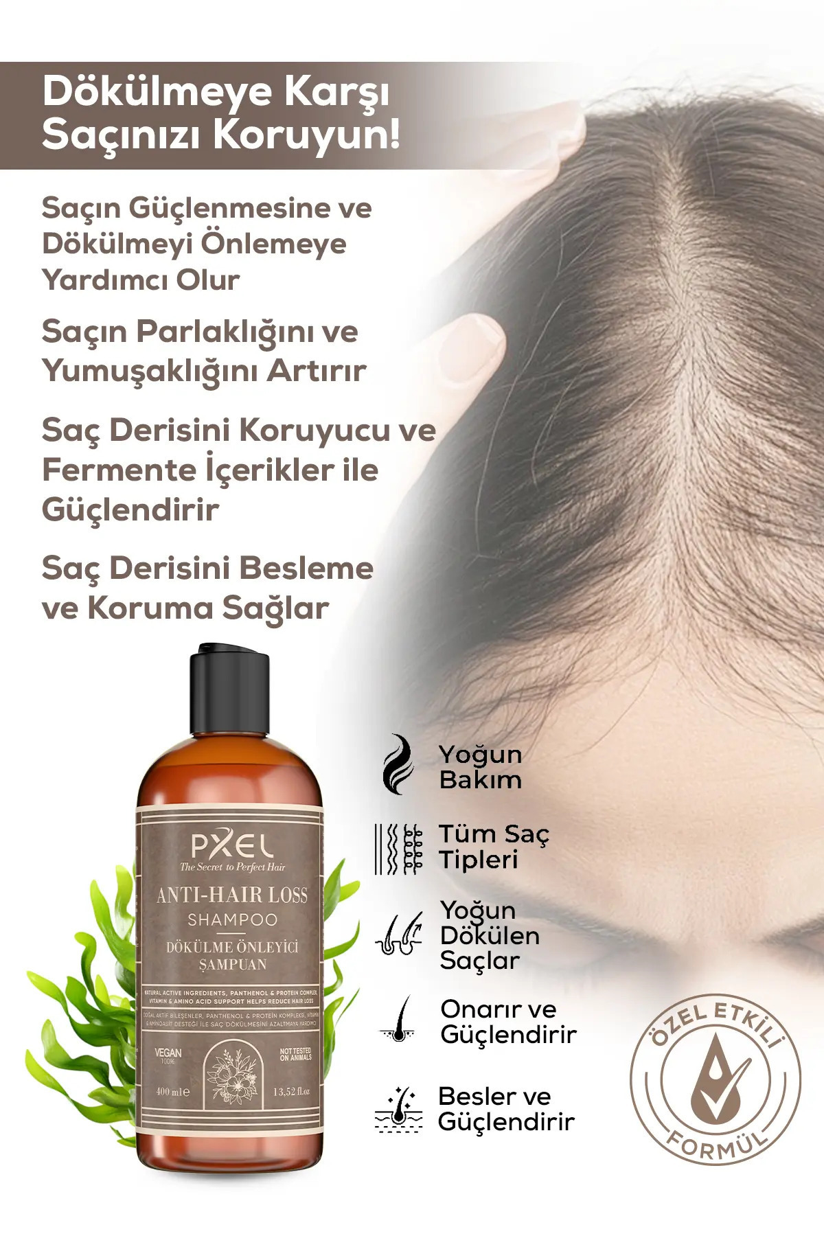 Dökülme Önleyici Şampuan – Biberiye Saç Bakım Toniği 2’li |400 ML, 150 ML — PXLDOKLSET02 — تصویر 4 از 4