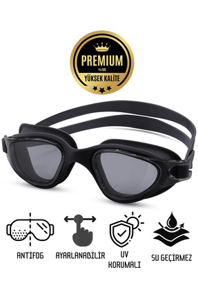 Soft Kare Yetişkin Yüzücü Gözlüğü Large Boy | Profesyonel Silikon, Buğu Yapma...