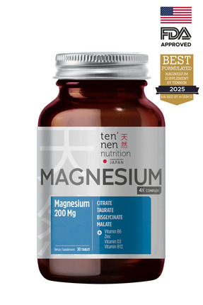 Tennen Nutrition Magnezyum 4x Complex Sitrat, Taurat, Malat, Bisglısınat, Vit...