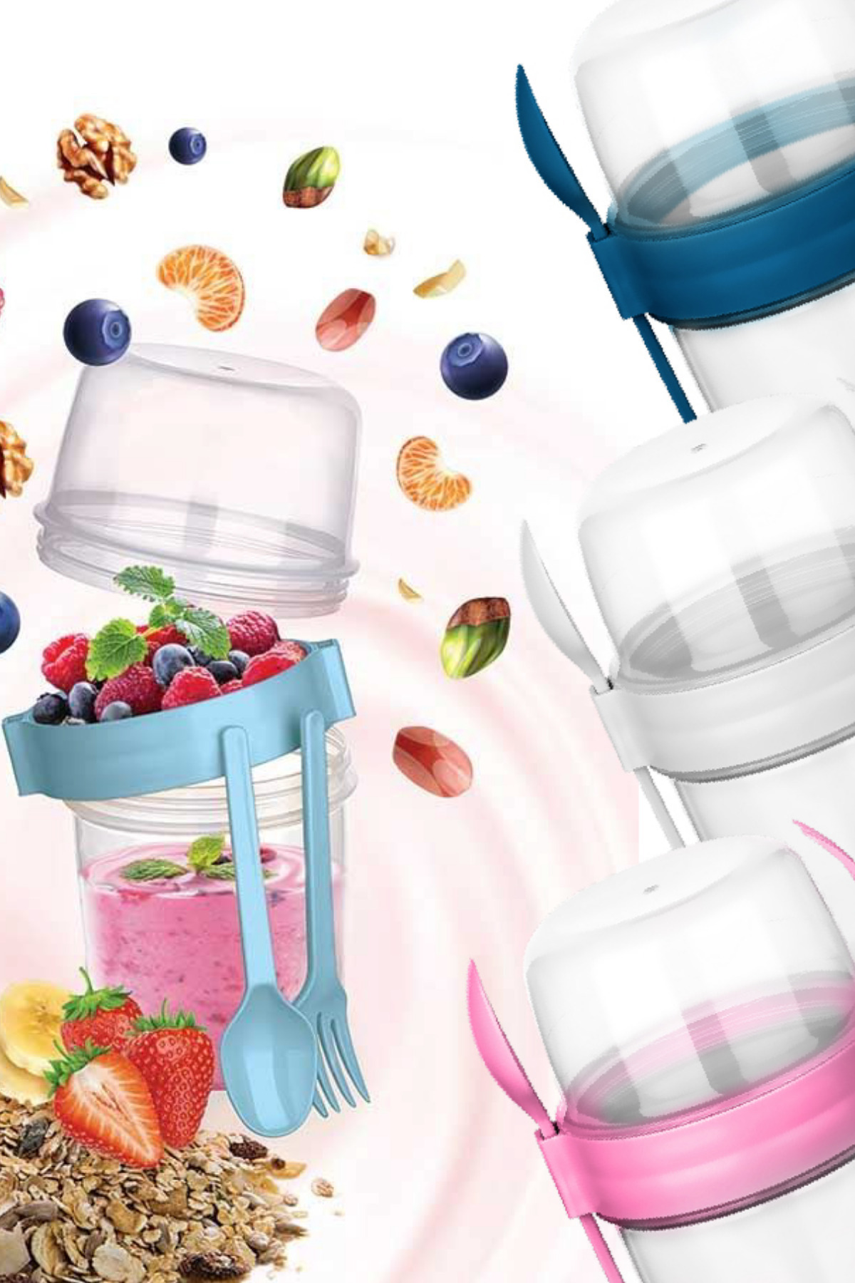 ちゃまもり　ゆか ego home Müsli Kabı Yoğurt Yulaf Diyet 650 ml Saklama Kabı