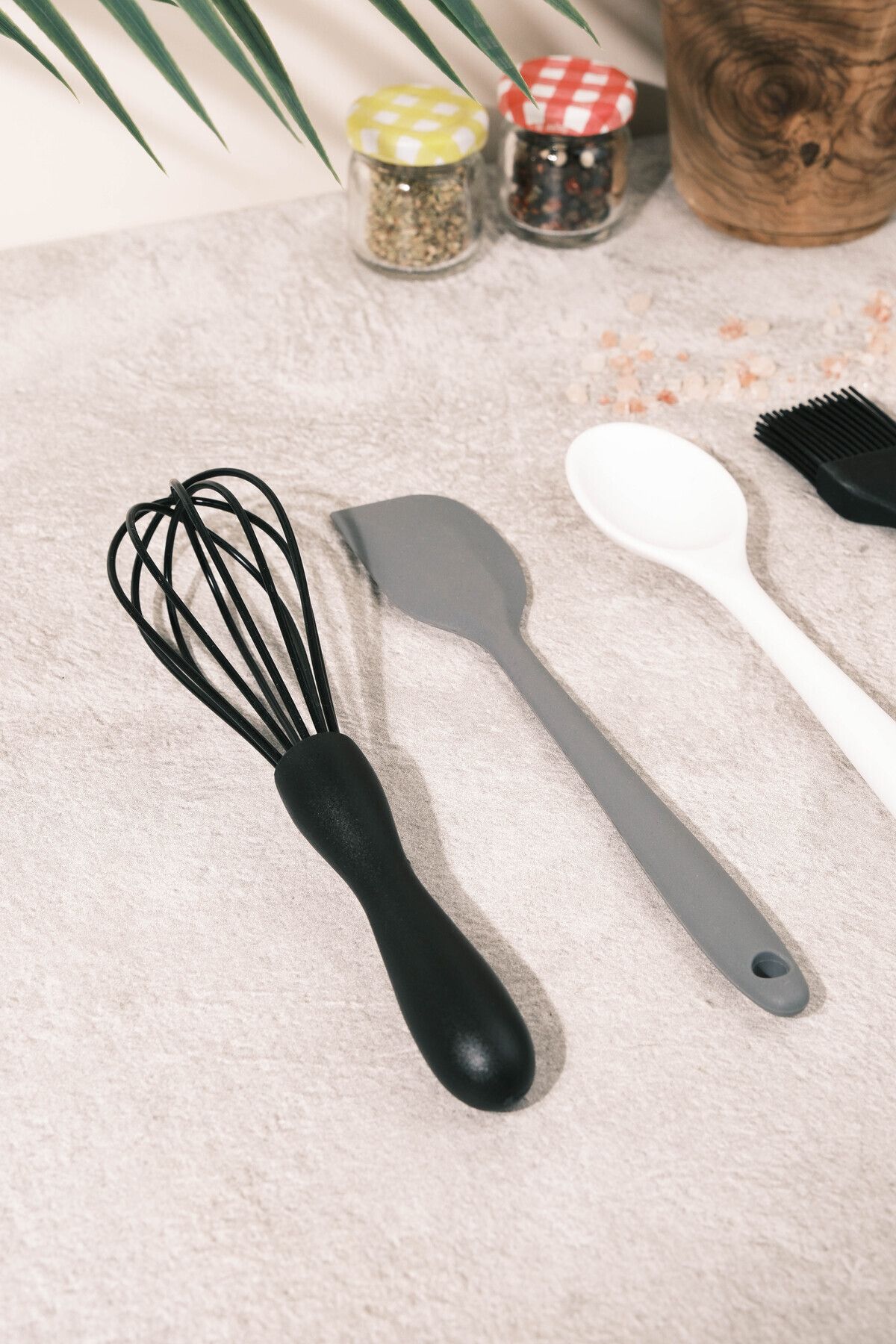 AYEM HOME-Mini Silicone Brush, Spoon, Spatula and Whisk Set |   Set of 4, Non-Stick and Durable 3