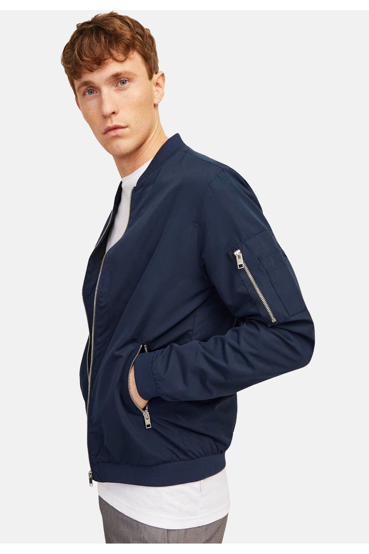 Jack & Jones-Herren-Bomberjacke mit Reißverschluss 7