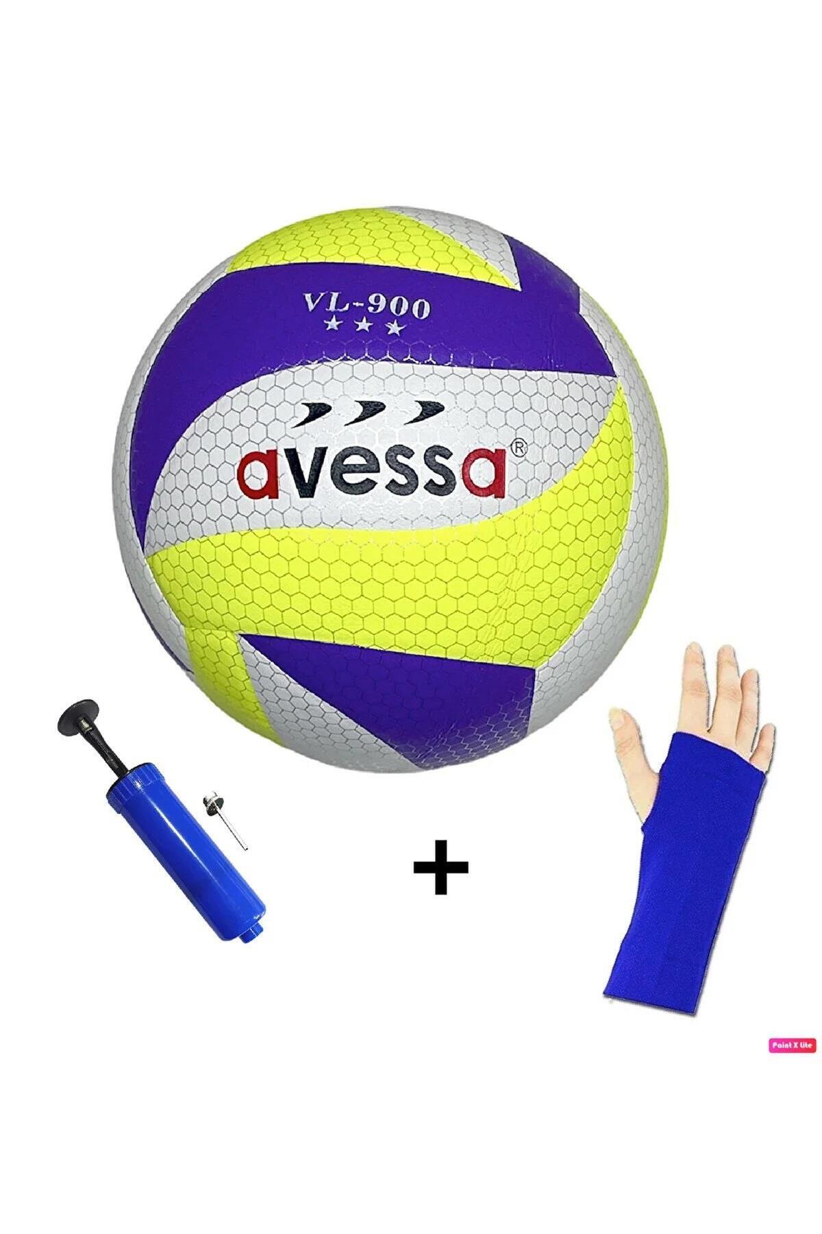 AVESSA Vl-900-100 Yumuşak Yapıştırma Voleybol Topu Pompa Ve Kolluk Set