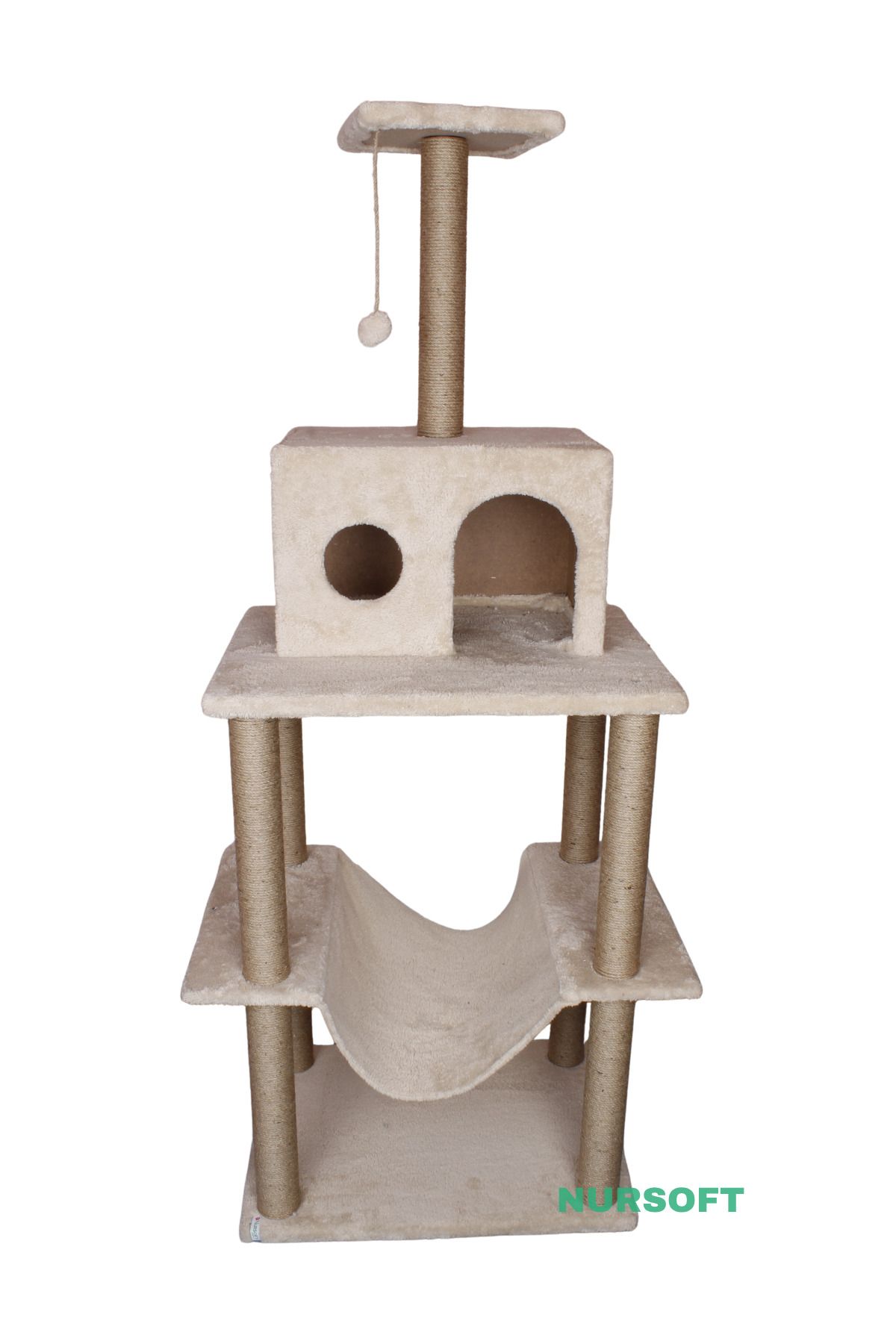 Nursoft-Zooplus Tower XXL Cat Scratching and Playing House Platform 4