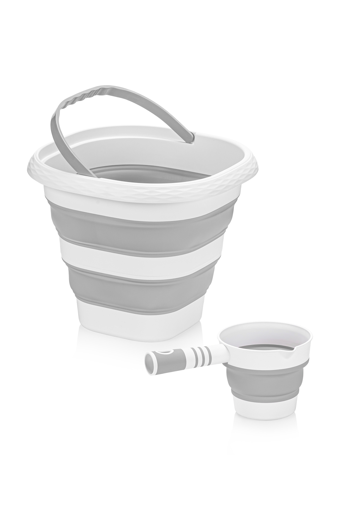 Zuu Baby Yeni Termometreli Katlanır Bebek Küveti 45 Lt. 3 Lü Set Gri fotoğrafı 4 (önizleme)