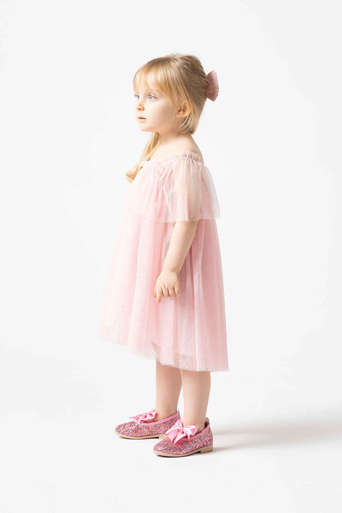 Banamio Sophia Kız Bebek Çocuk Astarlı Simli Tüllü Elbise fotoğrafı 2 (önizleme)