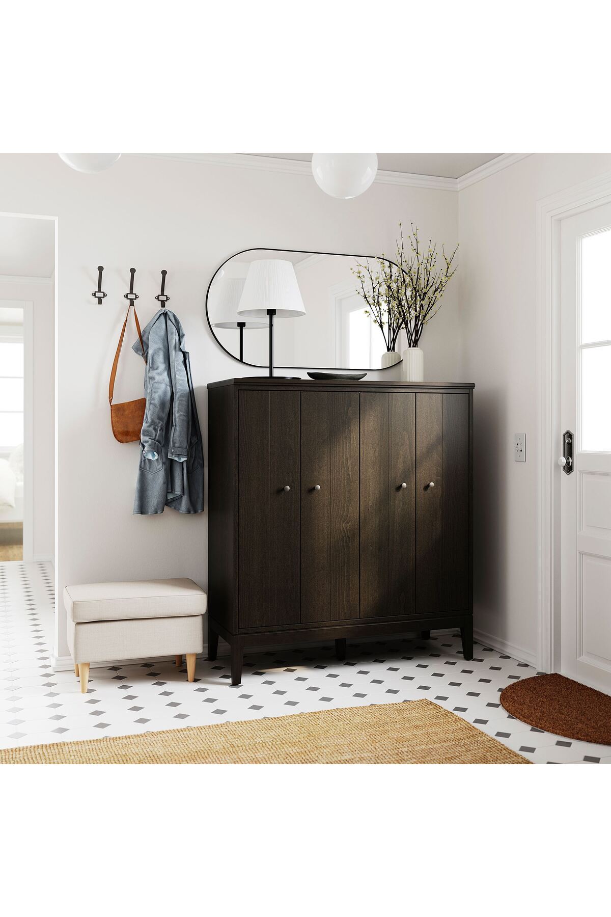 IKEA ブラック NISSAFORS ニッサフォース ワゴン, ブラック, 50.5x30x83 cm - IKEA