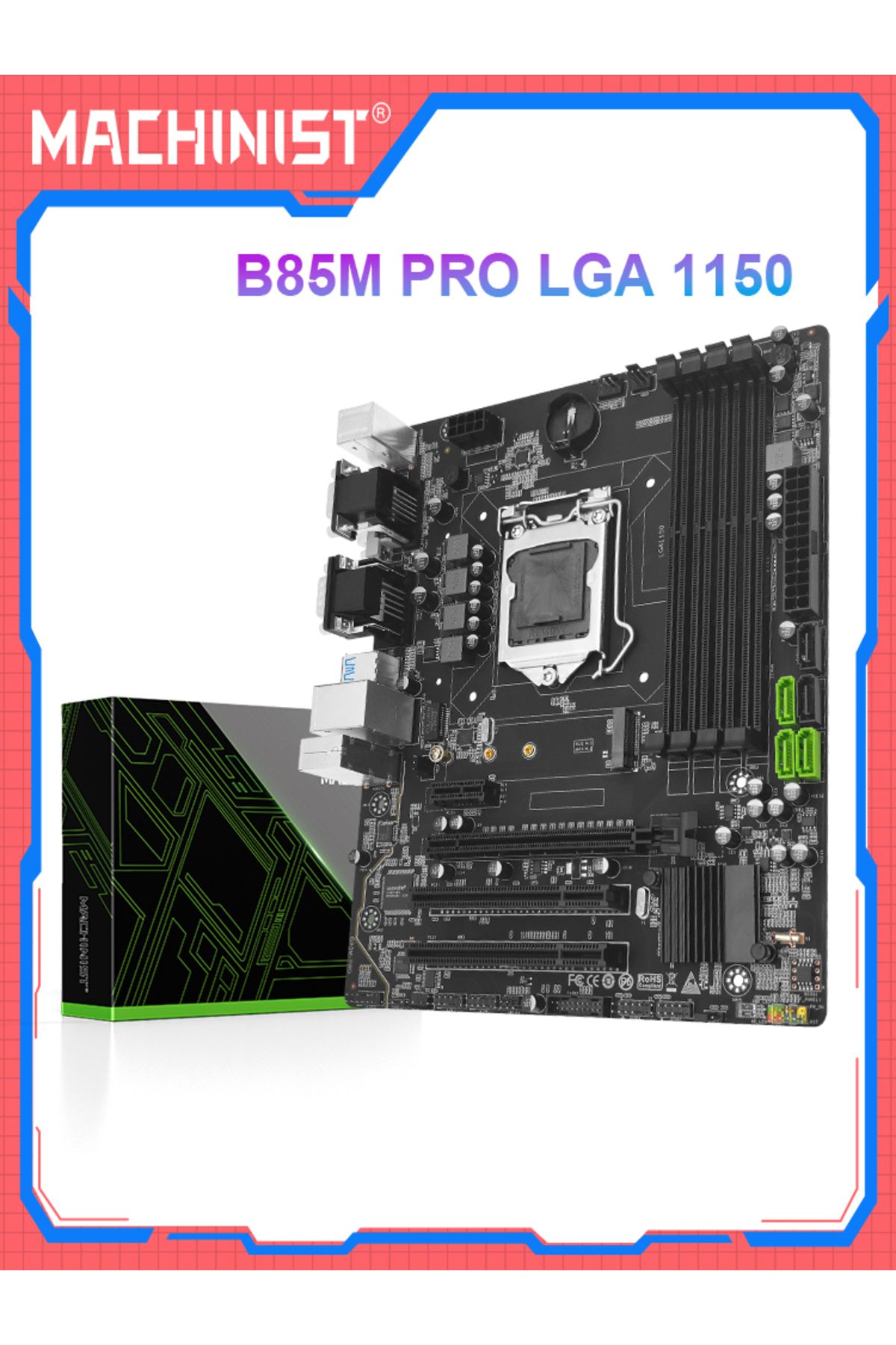 Choice-Motherboards MACHINIST B85M PRO Motherboard Support LGA 1150 Intel Core I3 I5 I7 CPU DDR3 RAM Memory 8