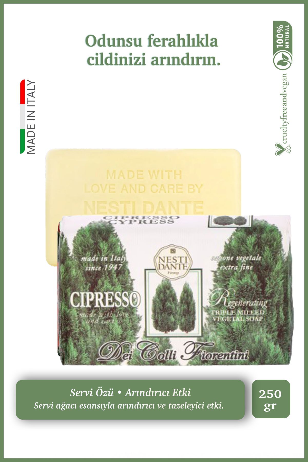Nesti Dante-Dei Colli Fiorentini Cipresso Soap - 250Gr Revitalizing Serpent Extract 1
