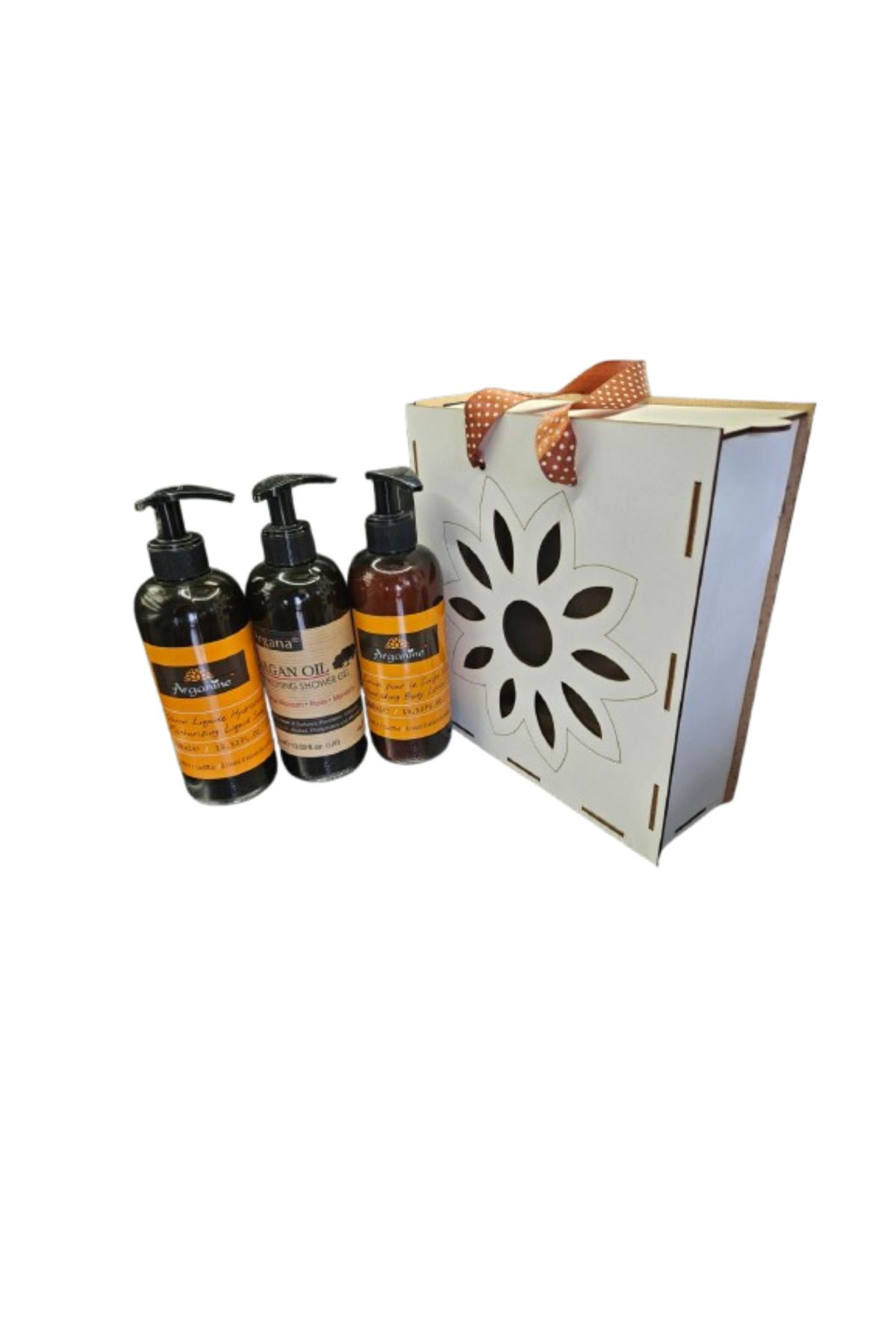 AZBANE -CASABLANCA - MAROC-Set Lotiune de corp Arganine 400 ml, Gel de dus Argana 400 ml, Sapun lichid Arganine 400 ml 2