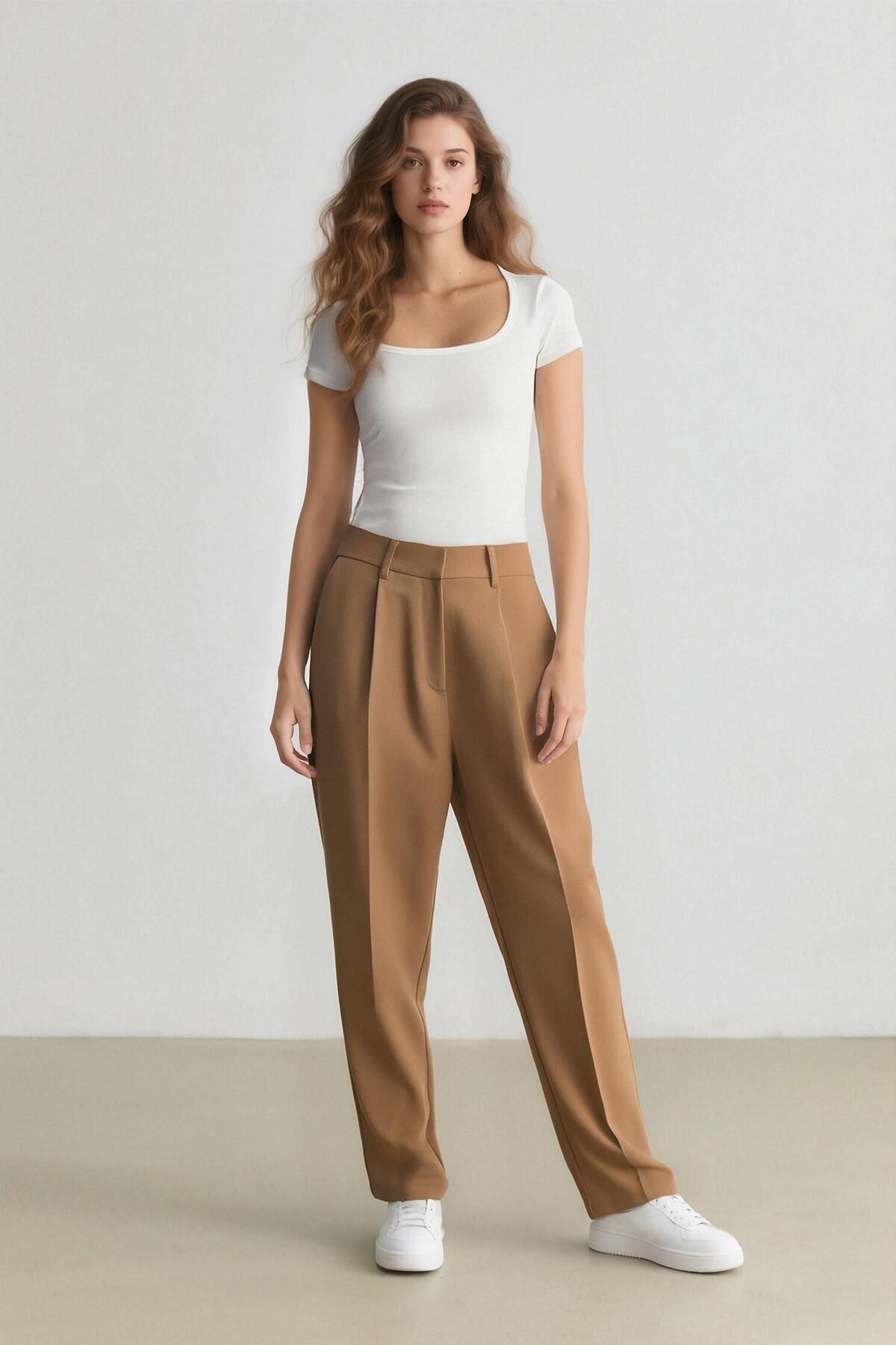 DeFacto-Sorbe X Tapered Fit Pants with High Waist Pockets - D9908Ax24Au 2