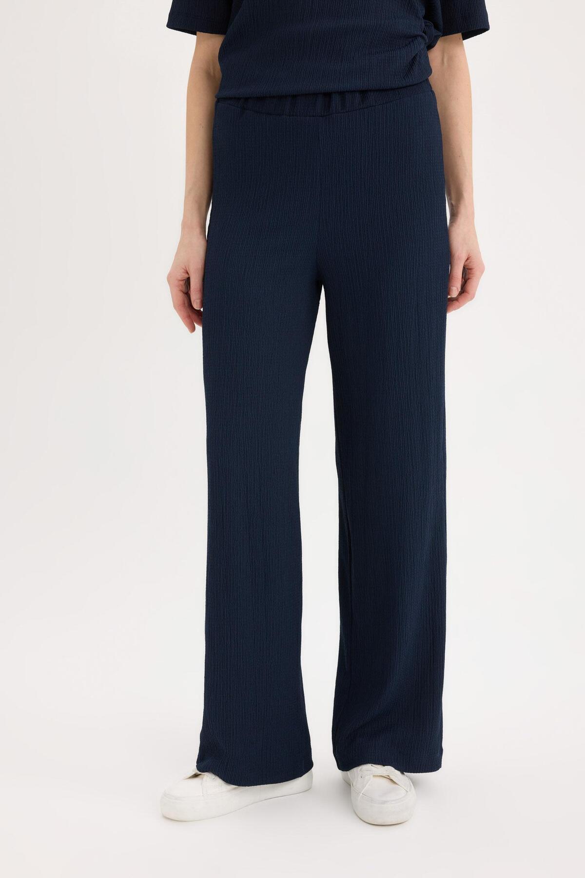DeFacto-Bürümcük Hose mit weitem Bein, weitem, lockerem Bein, elastischer Taille C0200AX25SP 5