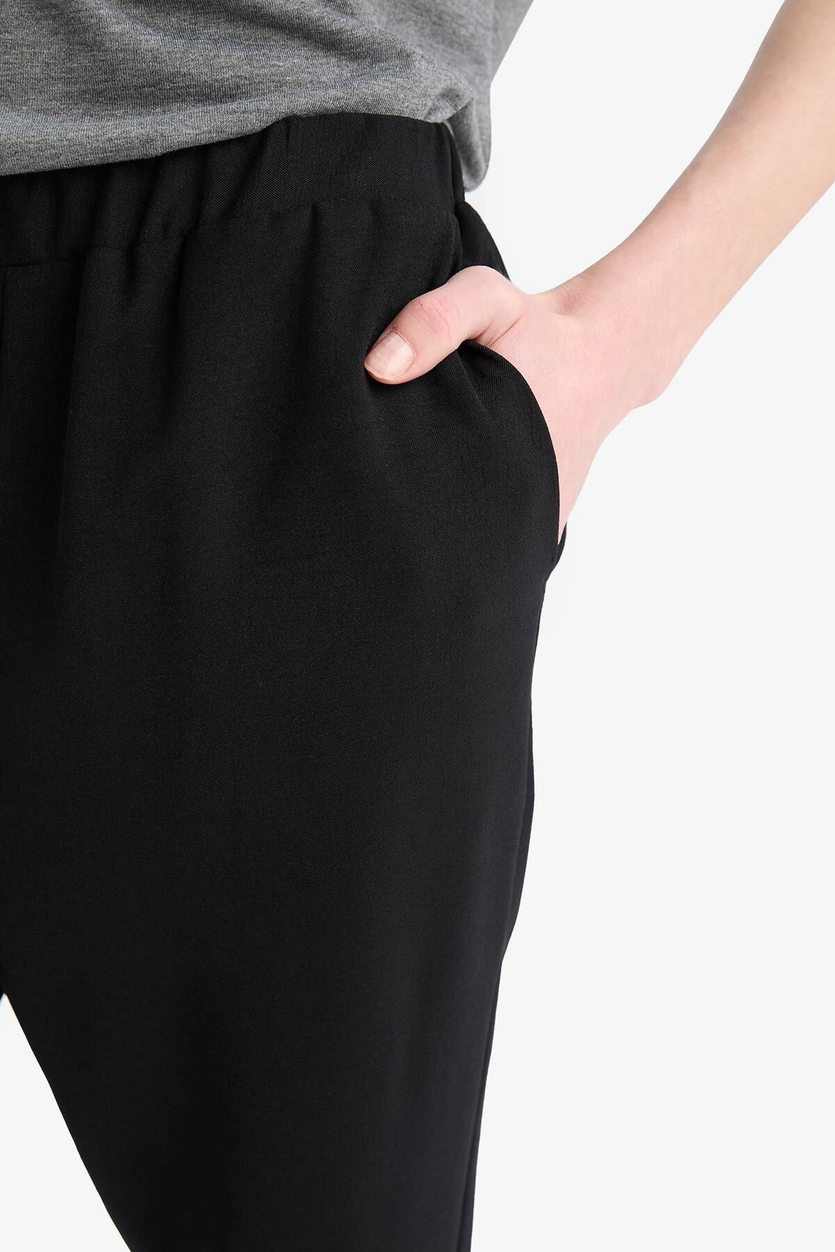 DeFacto-Basic Plain Aerobin-Hose mit gerader Passform und Taschen E6769ax25sp 6