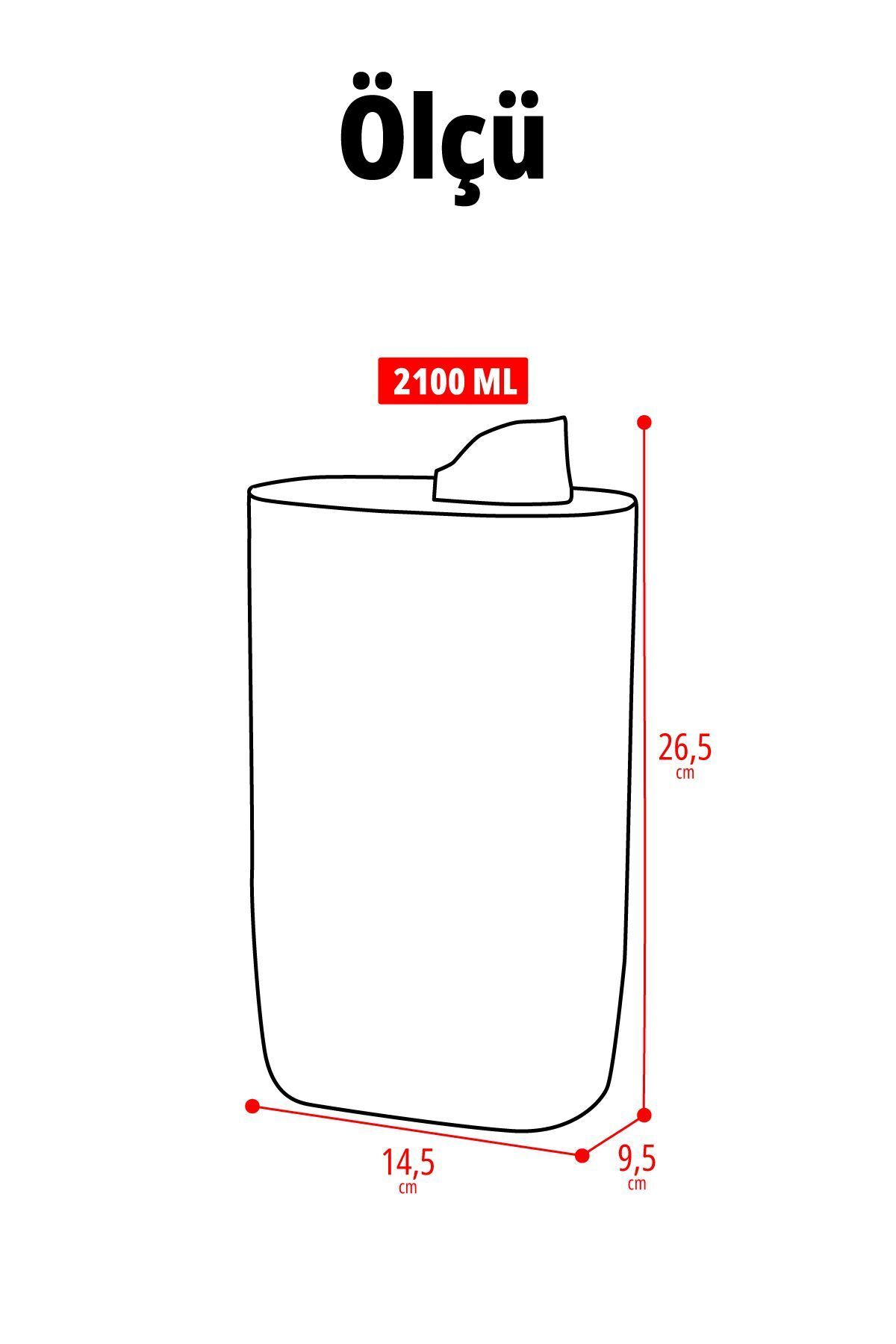 İronika-Silicone Lid Scale Powder Liquid Tablet Detergent Storage Container Box 2100 ml 2 Pieces 3