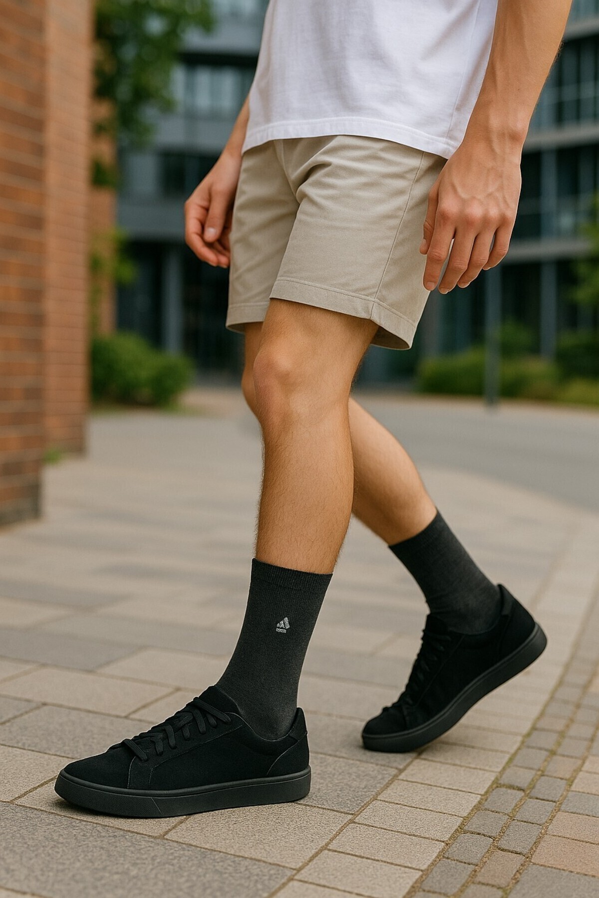 Hitit Socks Erkek 12 Çift Günlük Sıkmayan Boğazlı Pamuklu Desenli Uzun Çorap görsel 3