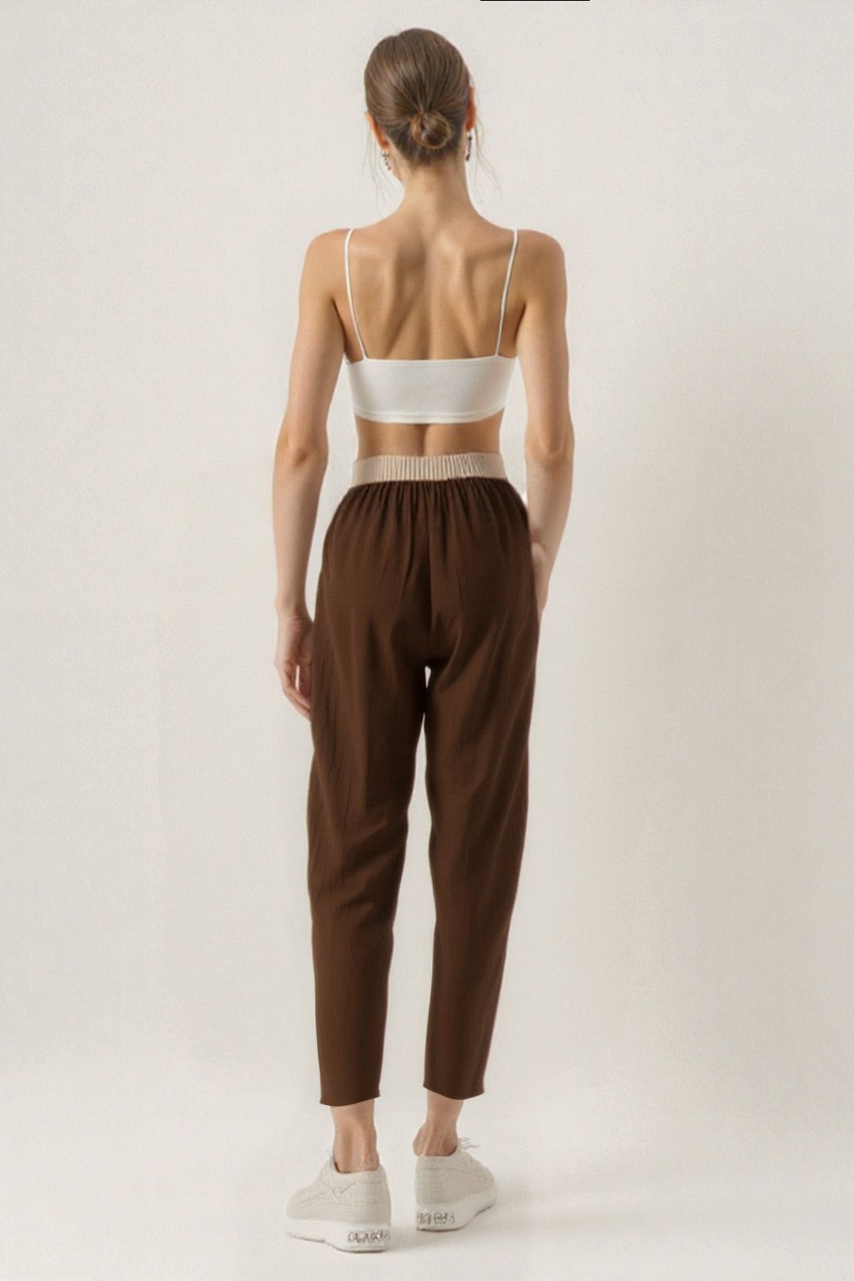 Vitrin-Waist Part Double Color Trousers 5