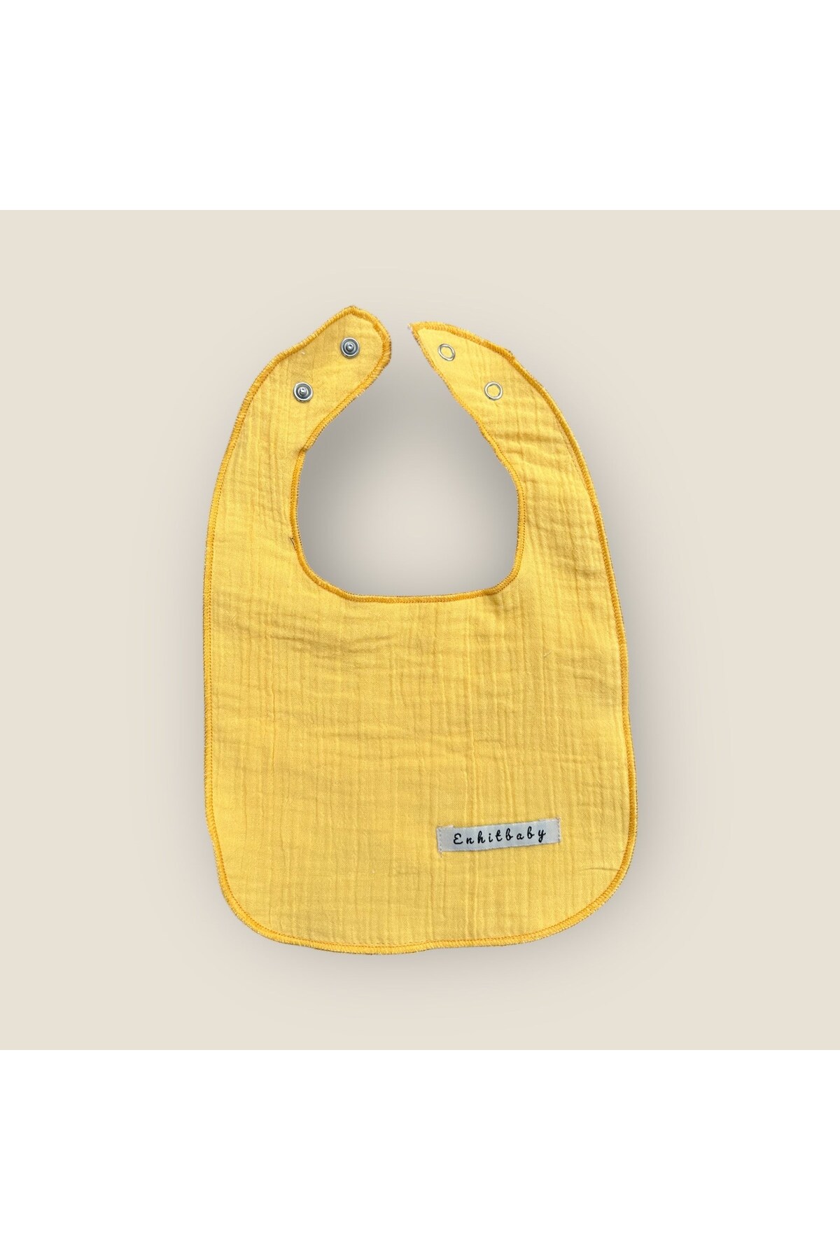 Enhitbaby Sıvı Geçirmez Çift Kat Müslin Mama Ve Salya Önlüğü, %100 Pamuk Alezli fotoğrafı 2 (önizleme)