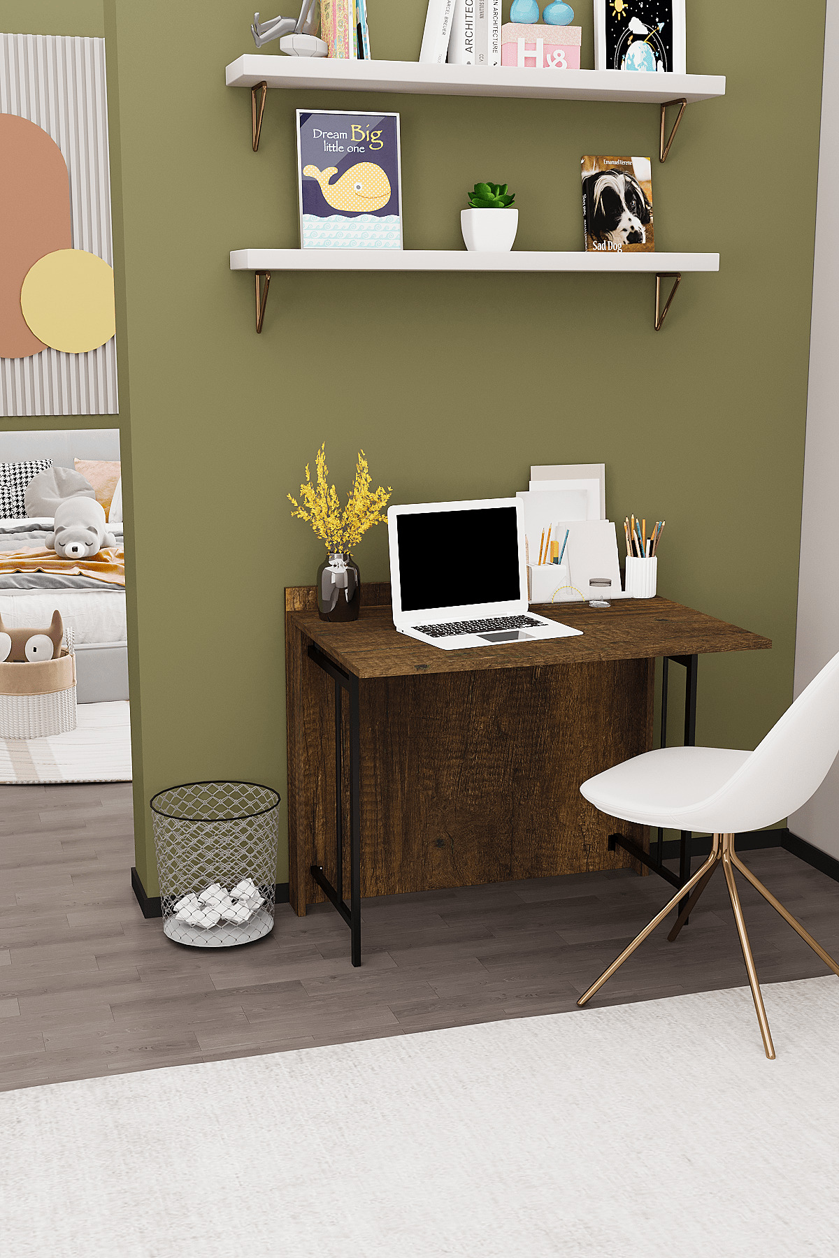 DF09101BR Folding Portable Desk