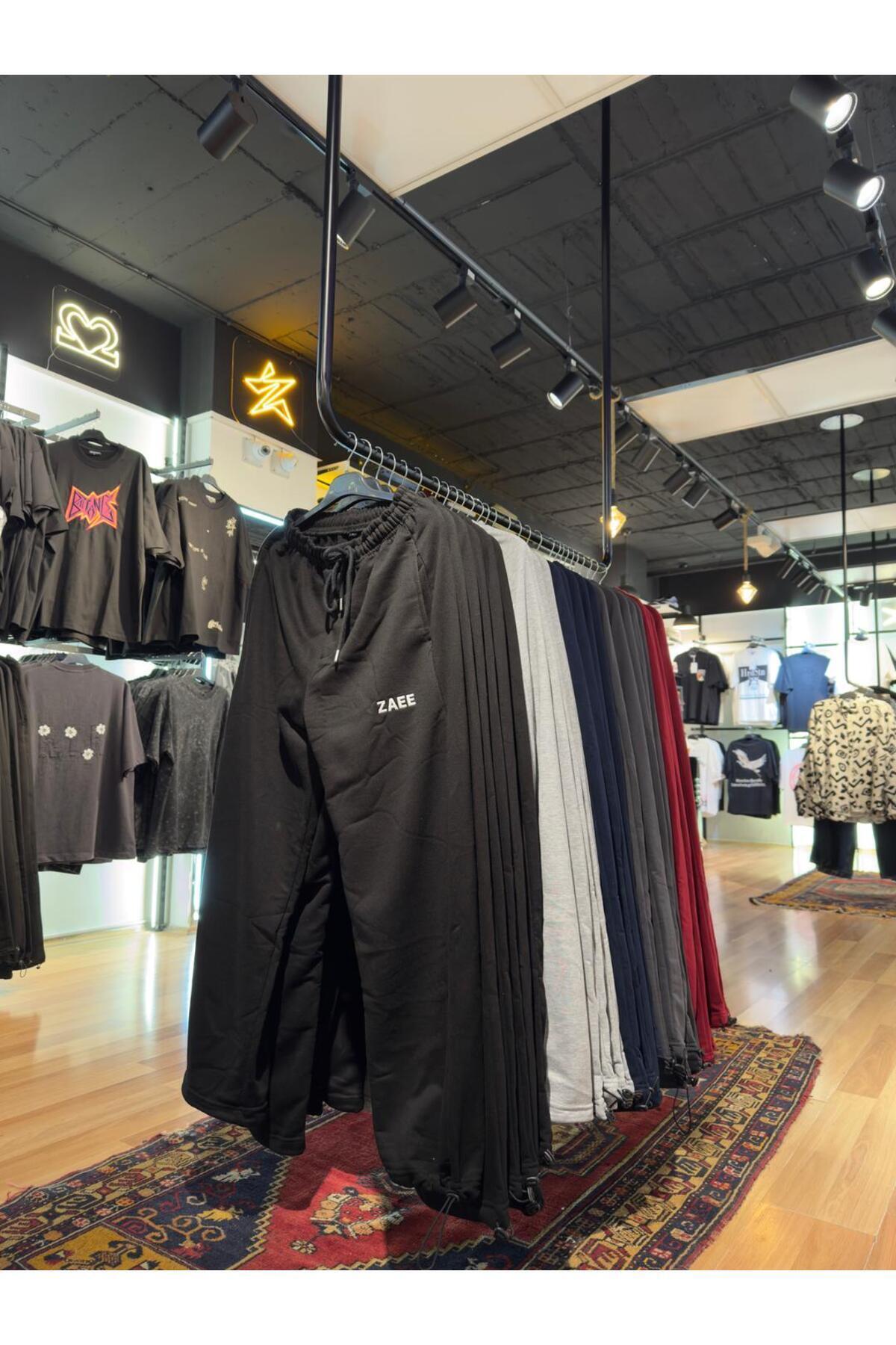 zaee  Nakışlı Yazlık Kumaş Ayarlanabilir Paça Baggy Premium Eşofman Altı - Görsel 7