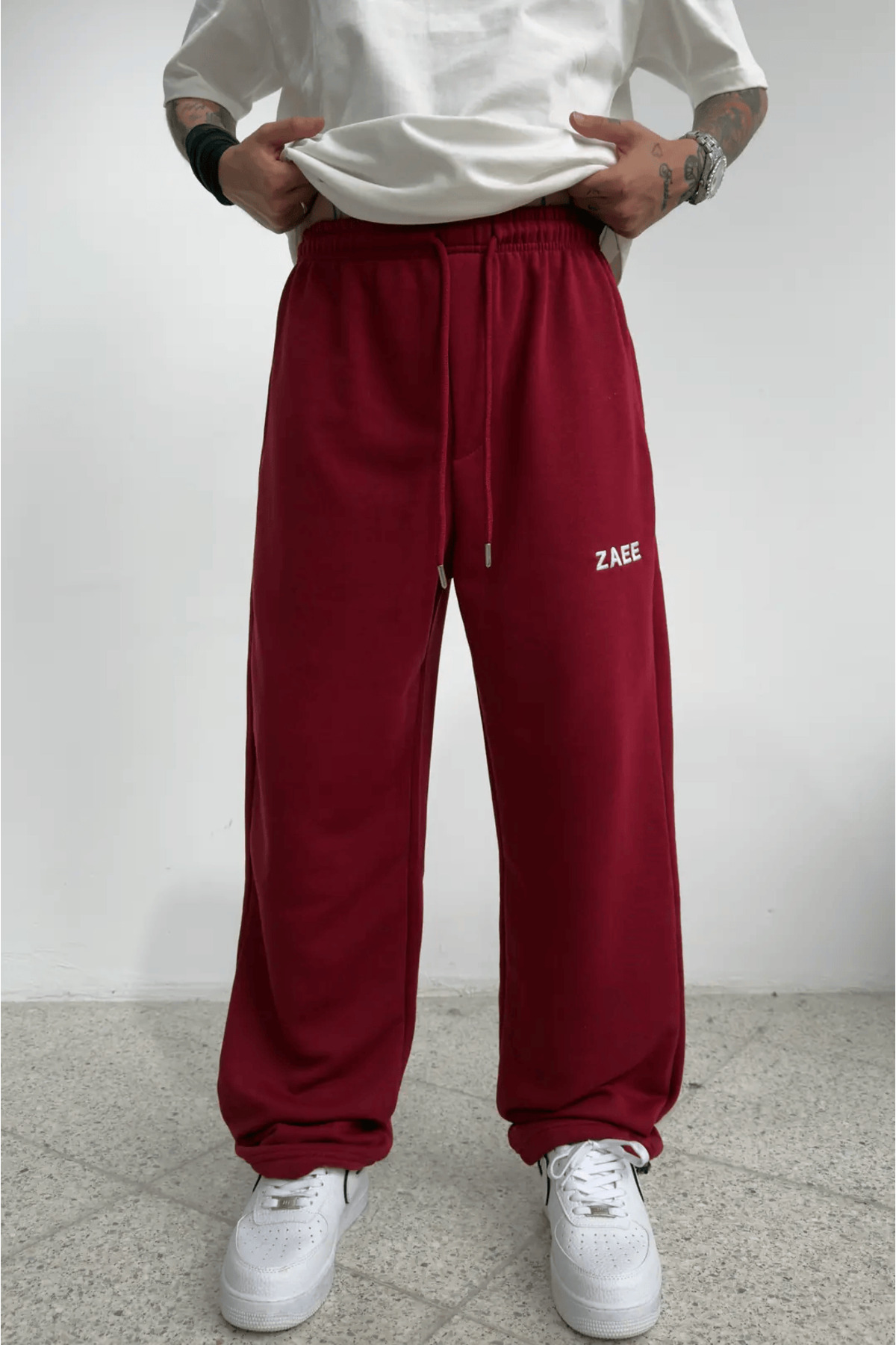 zaee  Nakışlı Yazlık Kumaş Ayarlanabilir Paça Baggy Premium Eşofman Altı - Görsel 3