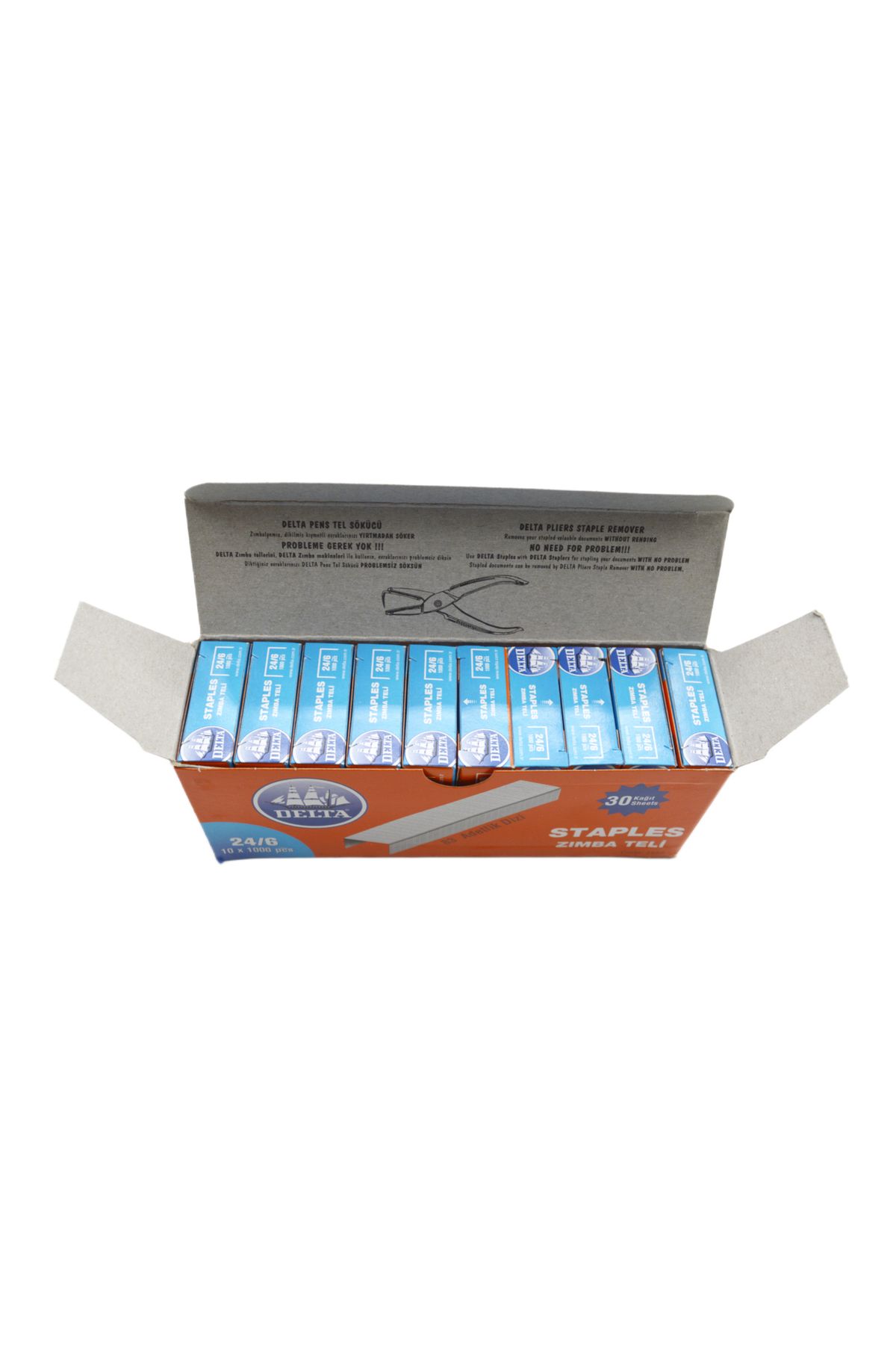 Delta-24/6 Gray Staple Wire Gray 1000 Li 10 Box Code:1552 3