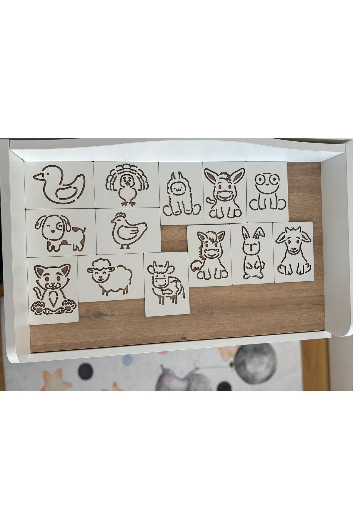 Karter İnovasyon Çiftlik Hayvanları Çizgi Çalışma Seti, Eğitici Oyuncak, Montessori Eğitim Oyuncak, Motor Zeka Oyun fotoğrafı 4 (önizleme)