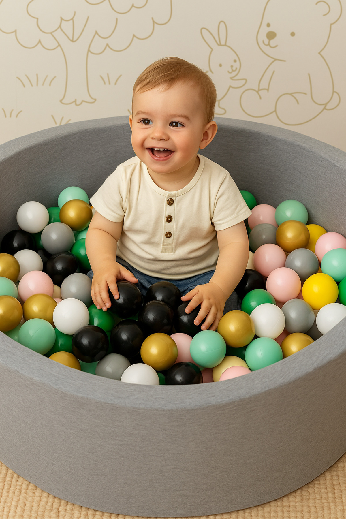 ATLAS BABY&CHILD 7 cm 50'li Lila Oyun Havuz Topu | Çocuklar için Güvenli Plastik Top fotoğrafı 4 (önizleme)