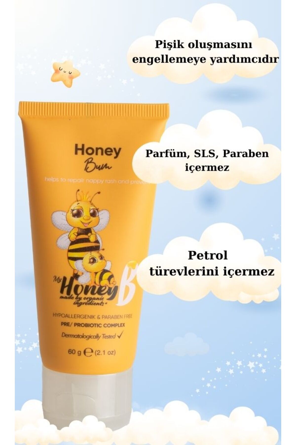 My Honey B Honey Bum Doğal Pişik Kremi 60 G fotoğrafı 4 (önizleme)