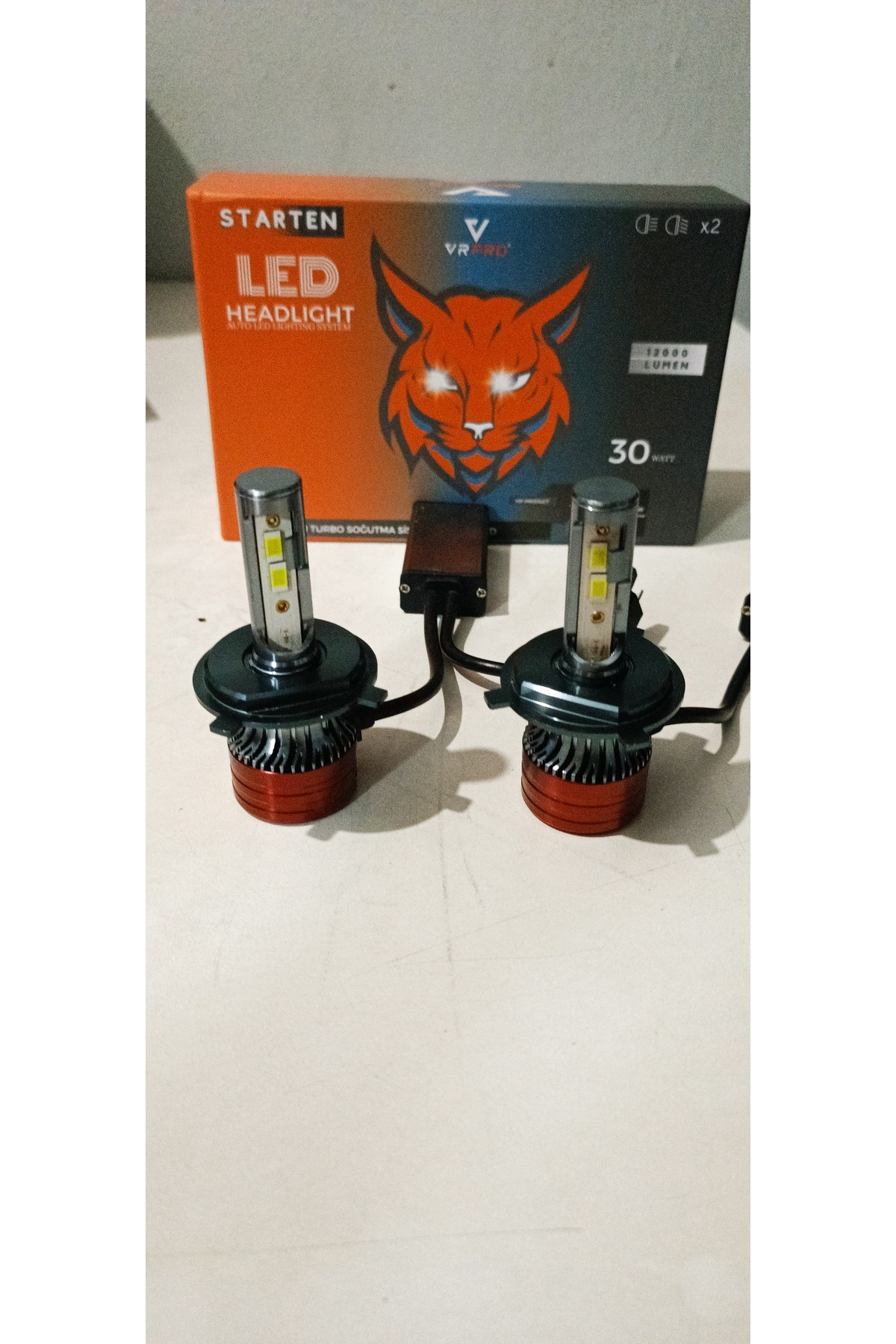 マルーンライト YENİLZD VRPRO STARTEN H4 SLİM LED XENON 12000 LÜMEN GARANTİLİ