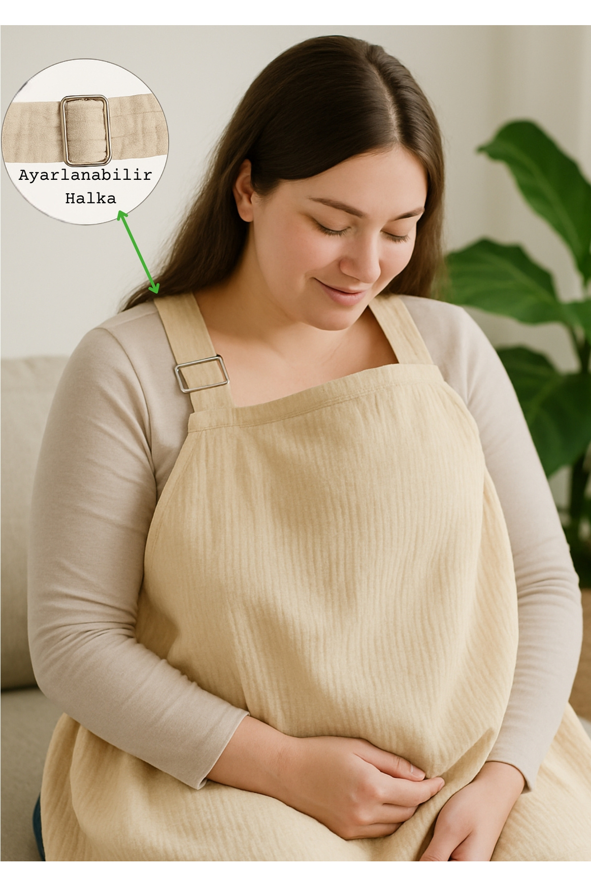 Lucky Day Emzirme Önlüğü 4 Kat Oeko-tex Sertifikalı Organik Müslin Kumaş, Çok Amaçlı, Puset Örtüsü %100 Pamuk fotoğrafı 2 (önizleme)