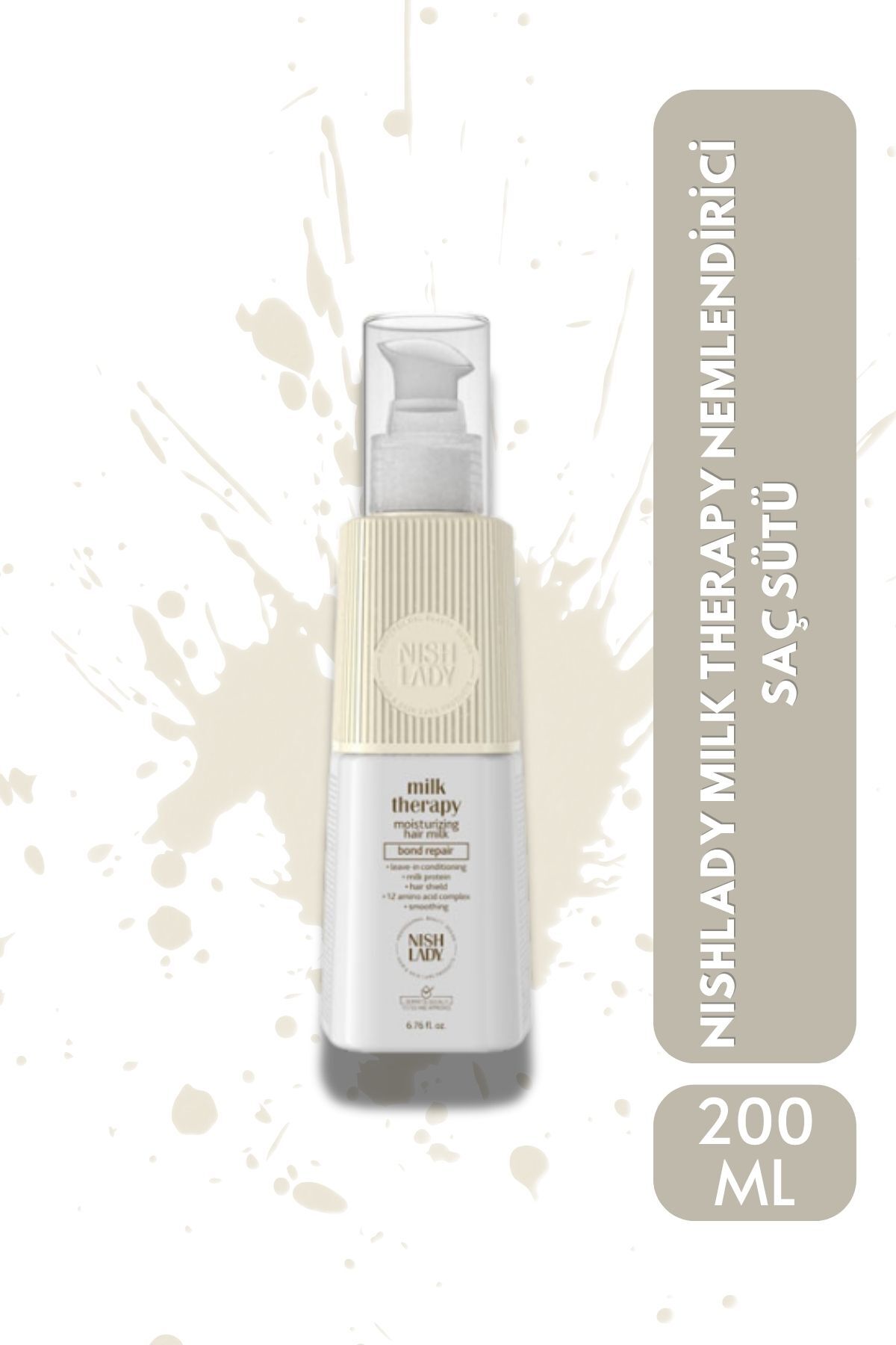 NISHLADY Milk Therapy Nemlendirici Saç Sütü - 12 Amino Asitli Durulanmayan Krem — sac-sutu