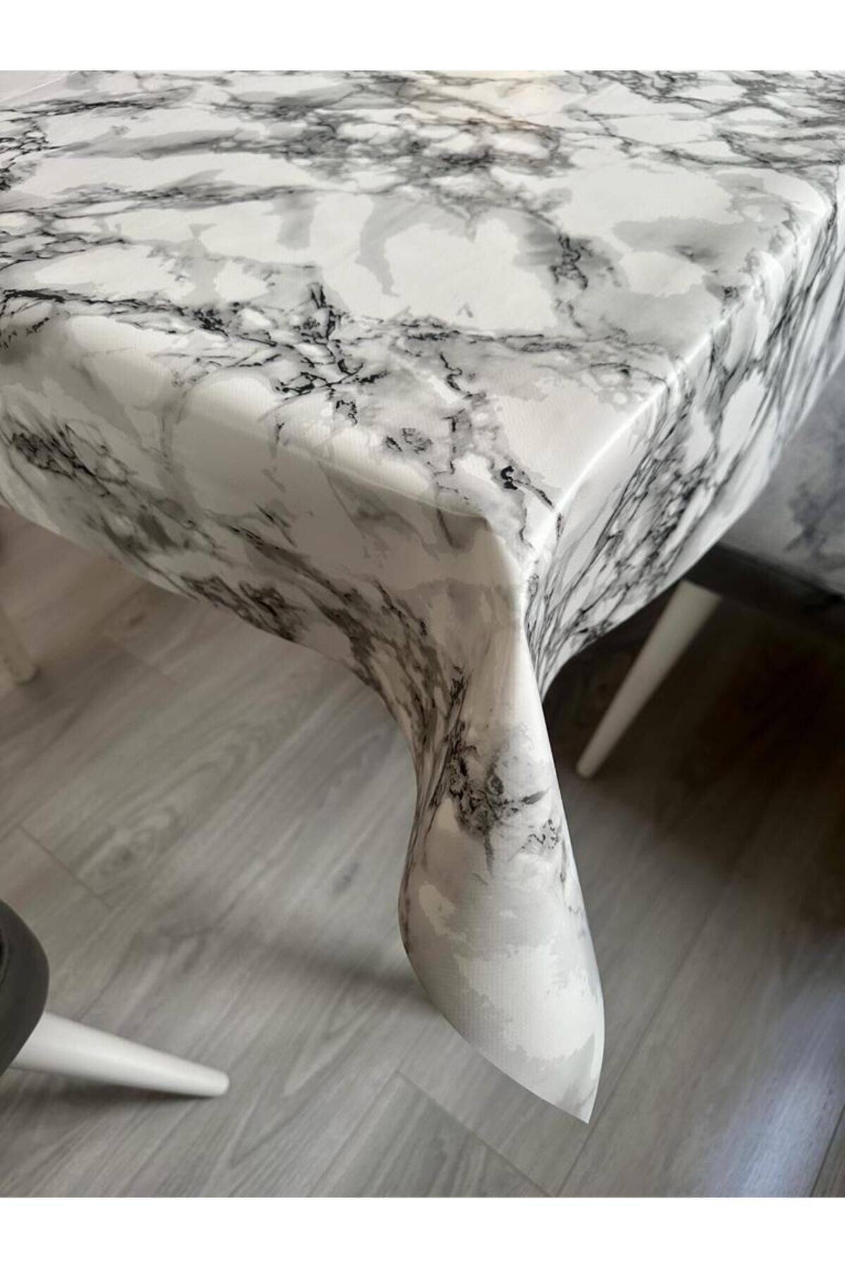 LİMAY-Marble Patterned Tablecloth 1stClass Pvc/erasable/washable 4
