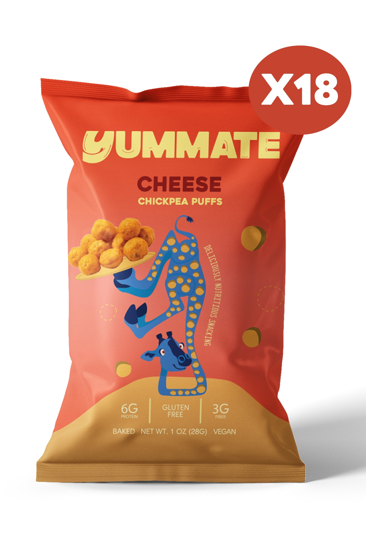 Yummate Vegan Glutensiz Cheddar Peynir Aromalı Fırınlanmış Nohut