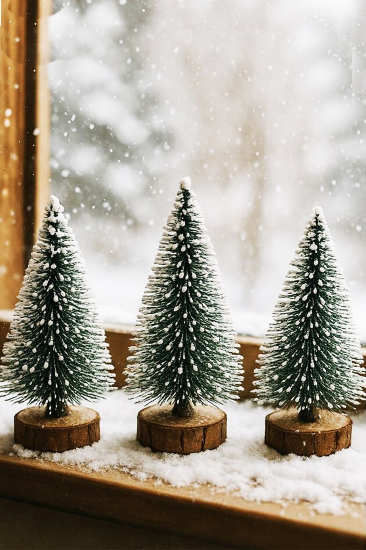 BeySüS Yılbaşı Ürünleri Dekoratif Masa Çamı 3 Lü 10 Cm