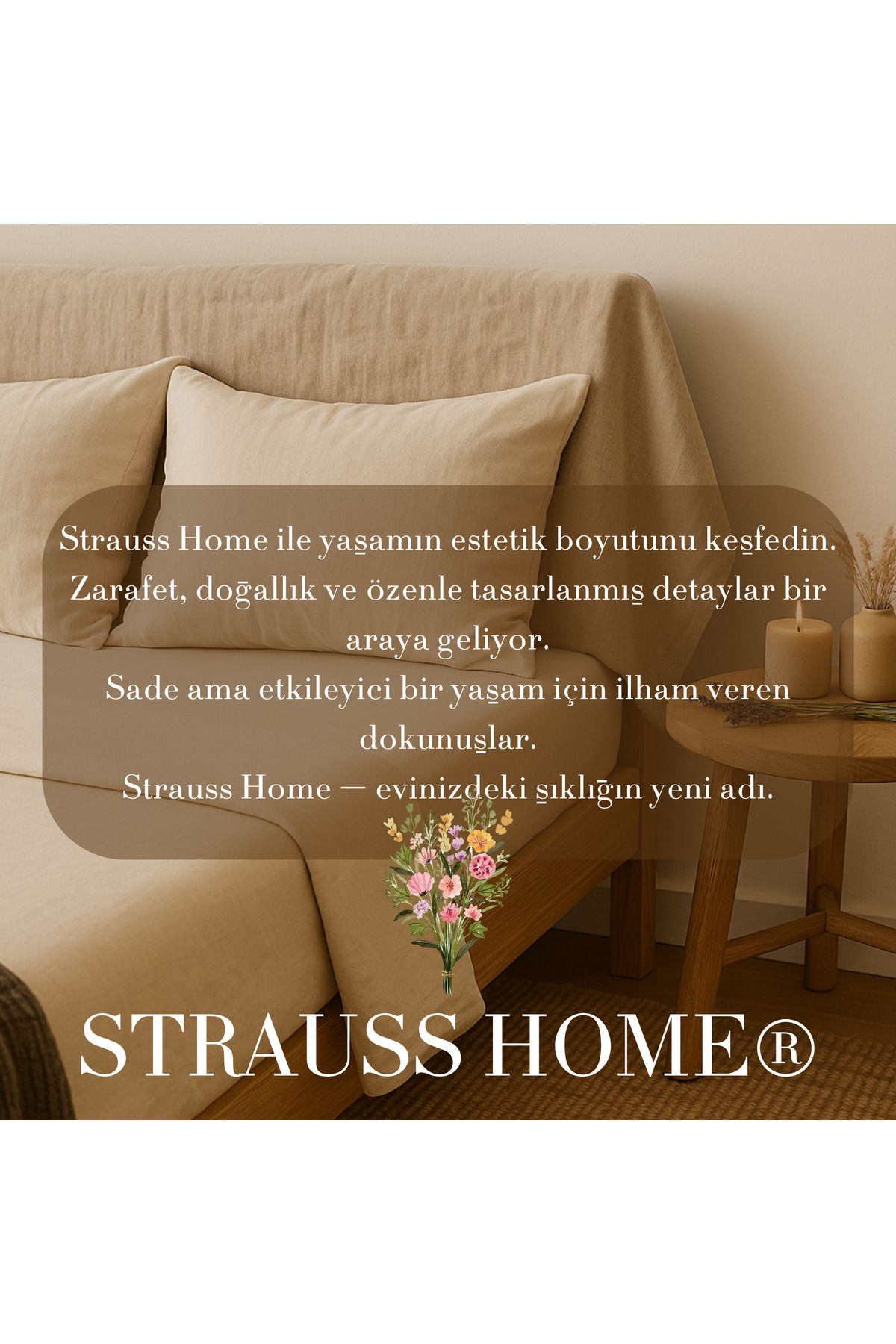 Strauss-Strausshome ®   Premium Fitted Sheet 100% Cotton Single / Double Special Combed Cotton Oeko-Tex 5