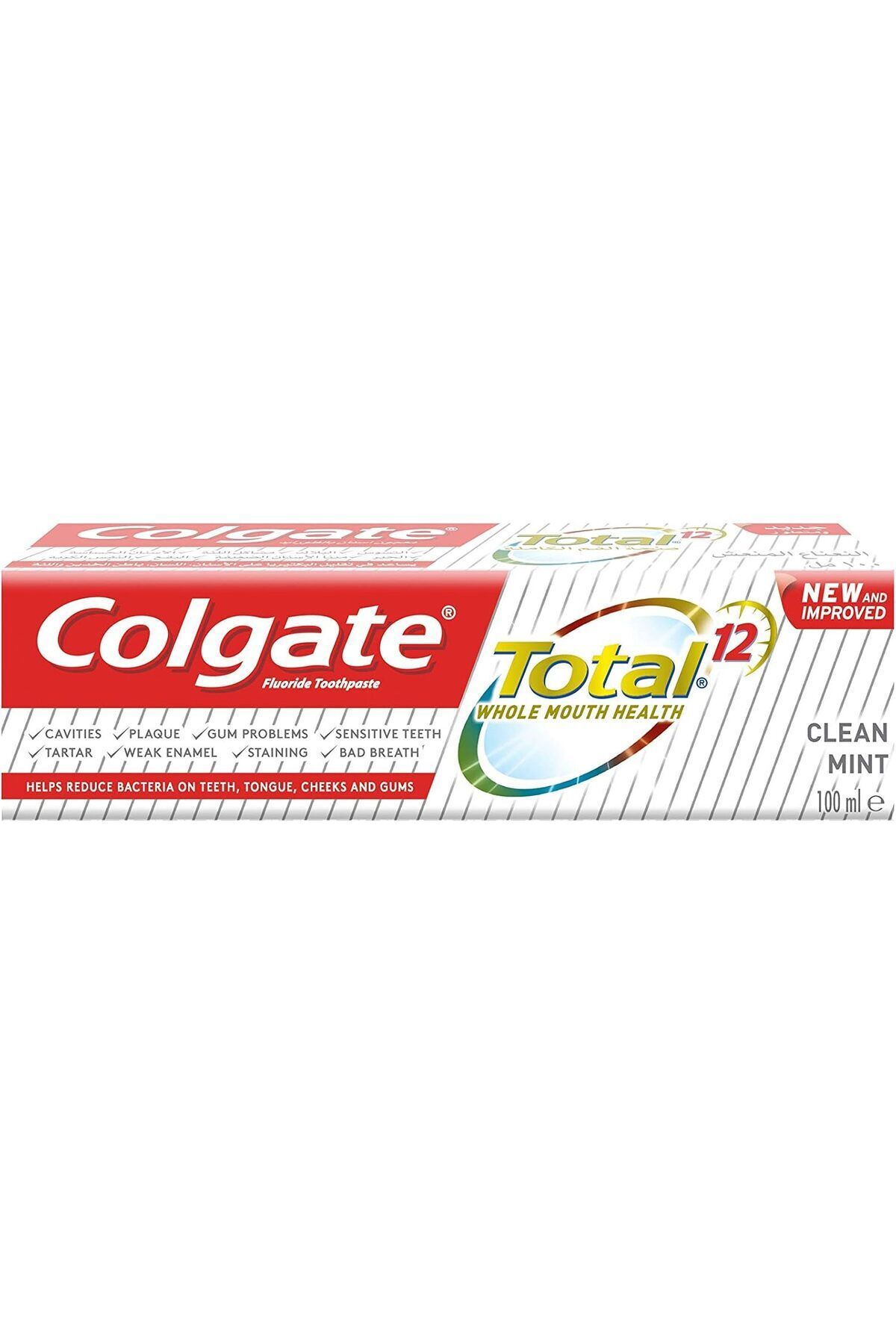 Colgate-T.p 100 ml Total Clean Mint(1783) --- كولجيت معجون اسنان توتال انتعاش النعناع 100مل 2