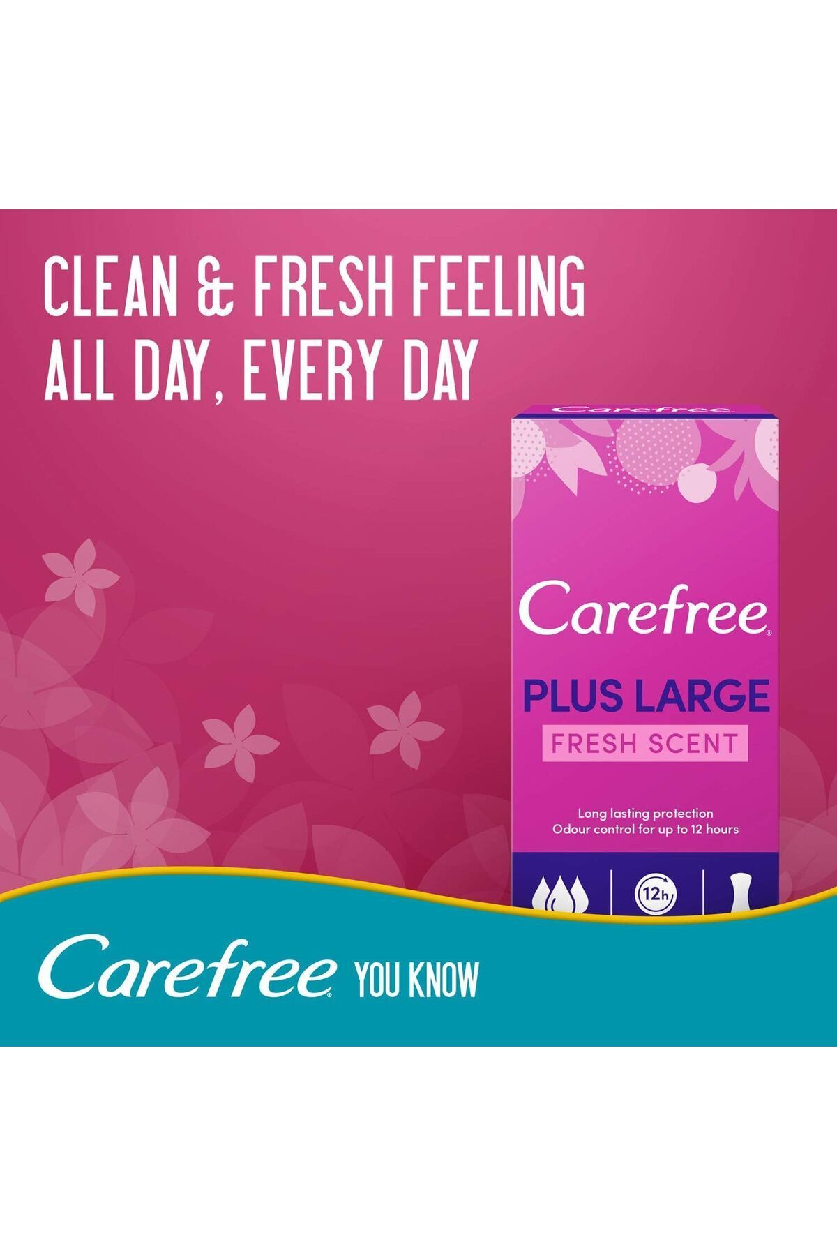 Carefree-Pantyliners Large Fresh 20pcs (7037) --- كيرفري بانتلينرز كبيرة جديدة 20 قطع 7037 2