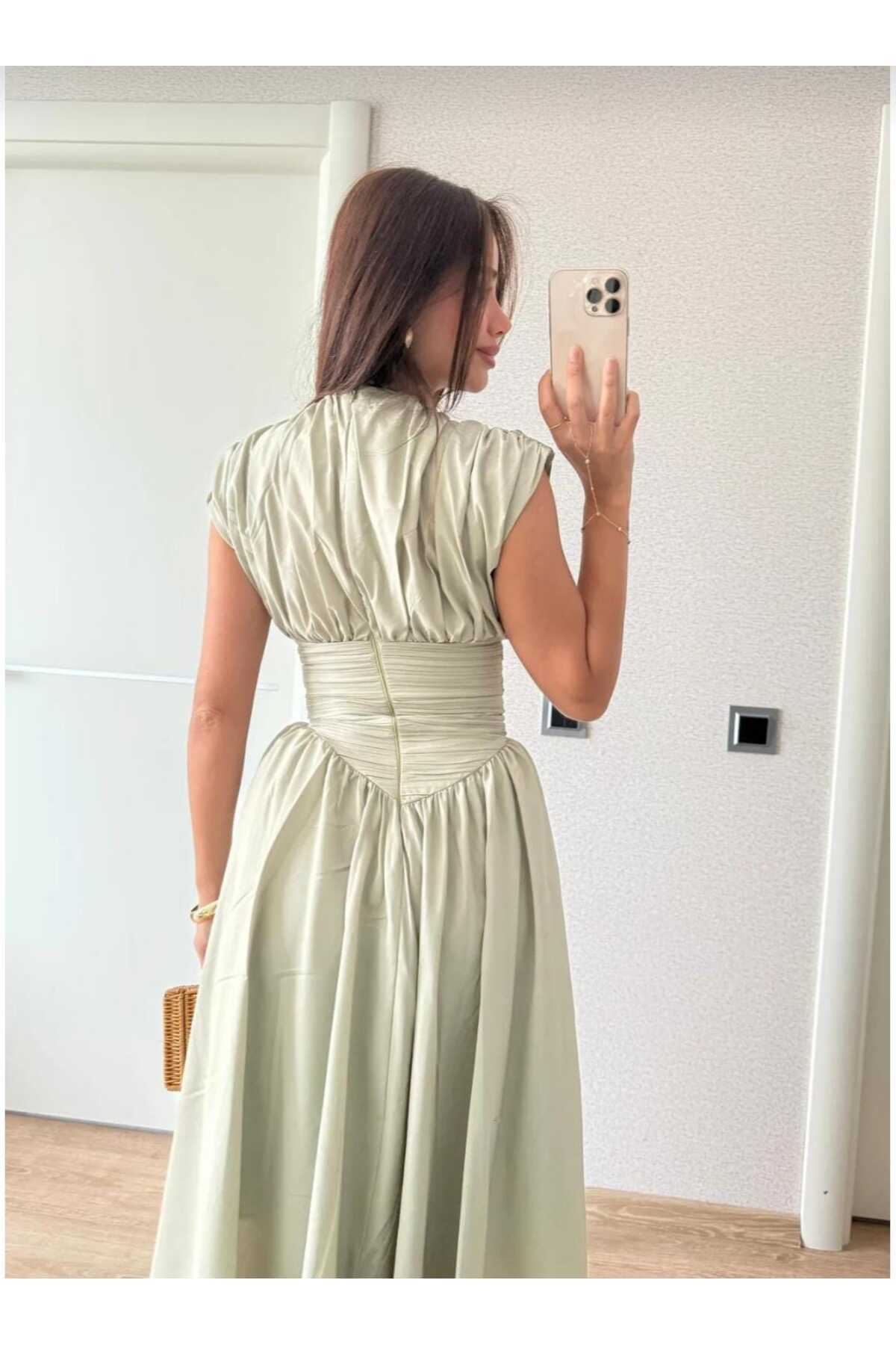 lovmi  Pinterest Şık Muadil Midi Elbise - Görsel 5