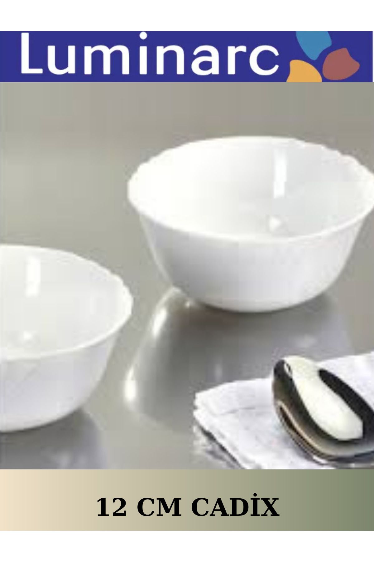 Luminarc-Cadıx Tempered White 12 Cm-6 Pieces-Multi-Purpose Bowl/Set for 6 Persons (Soup-Salad-Milk Dessert). 5