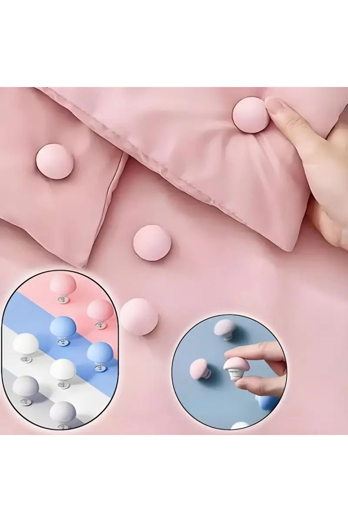bimbambom-8 Pieces Duvet Cover And Sheet Holder Fixer Non-Slip Duvet Cover Organizer Pegs 5