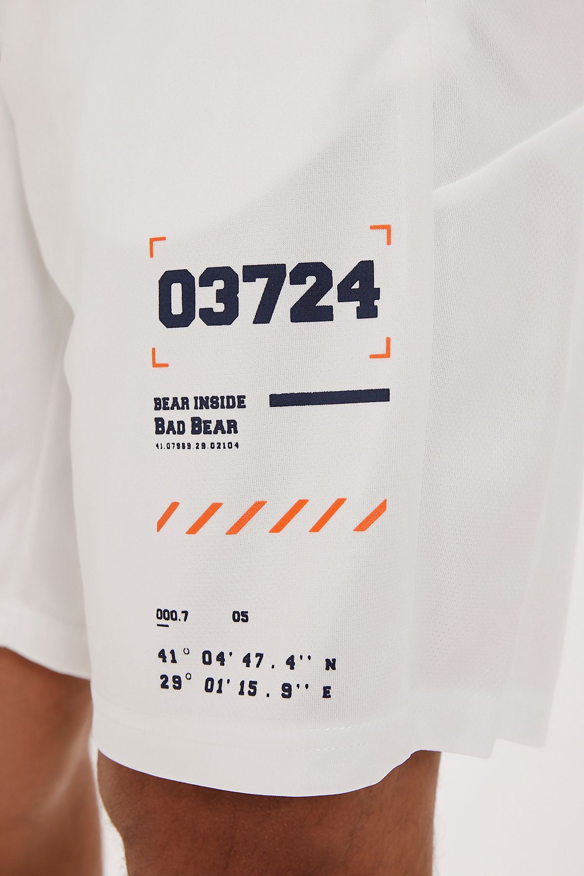 Bad Bear-Diego Men's White Shorts - Comfortable and Stylish Design 4