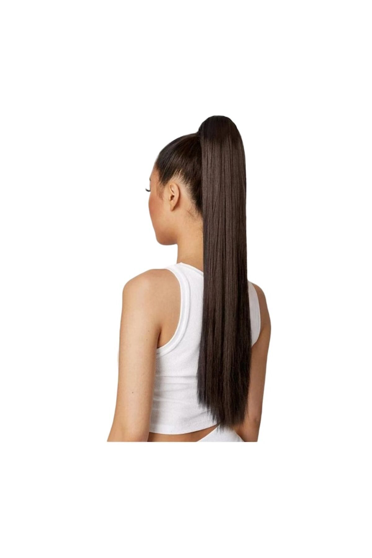 The Casius. Extensie De Păr Tip Coadă De Cal, Păr Drept, 60 Cm, Culoare Satinată Închisă Femeie - One Size