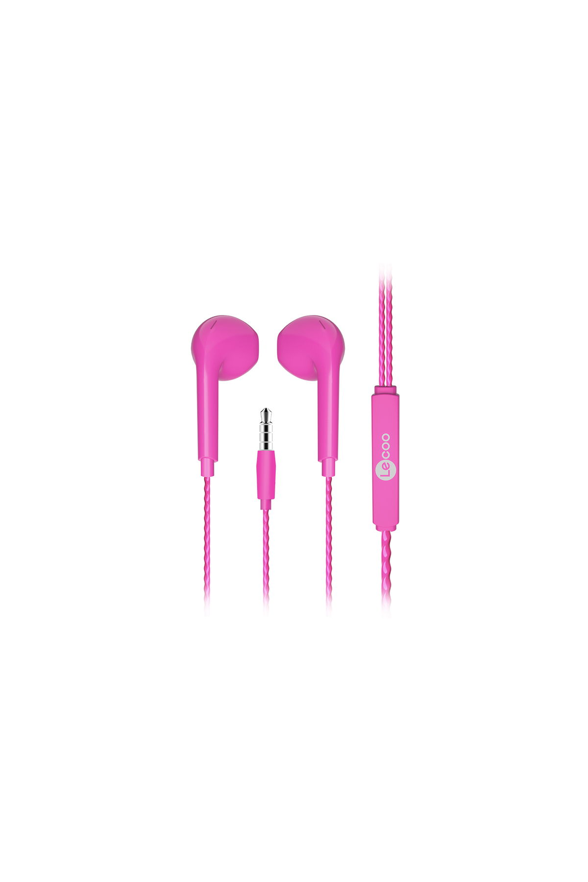 Eh104 Wired In-Ear Headset with 3.5mm Jack Microphone Pink Ergonomic And Durable