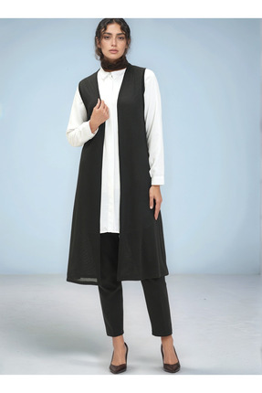 RESPİRO Penye Viskon Salaş Sade Uzun Yumuşacık Ince Yelek,büyük Beden Kadın Y...