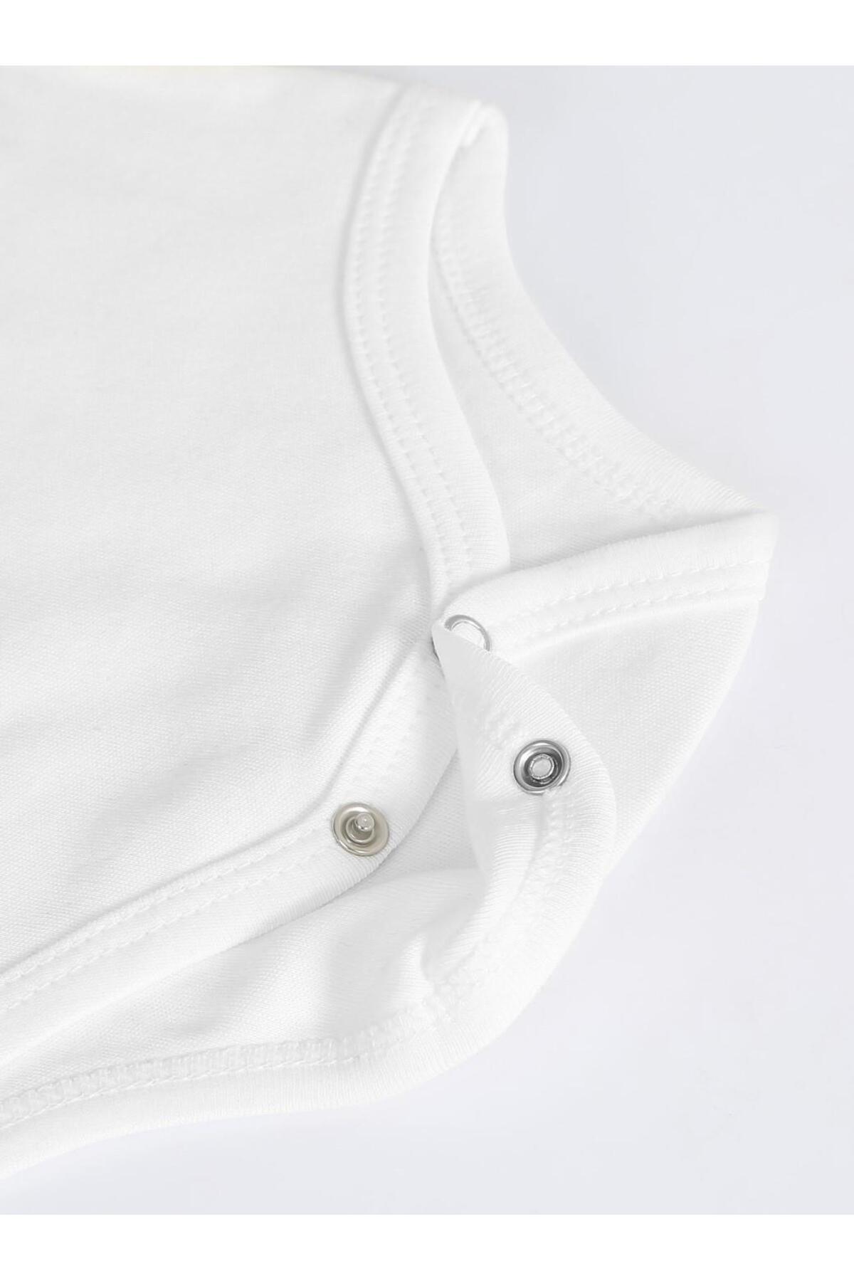 vitmo 5'li Bebek Askılı Çıtçıtlı Body %100 Pamuk fotoğrafı 4 (önizleme)