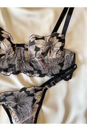 Nivolia Douce Siyah Dantel Sütyen takımı