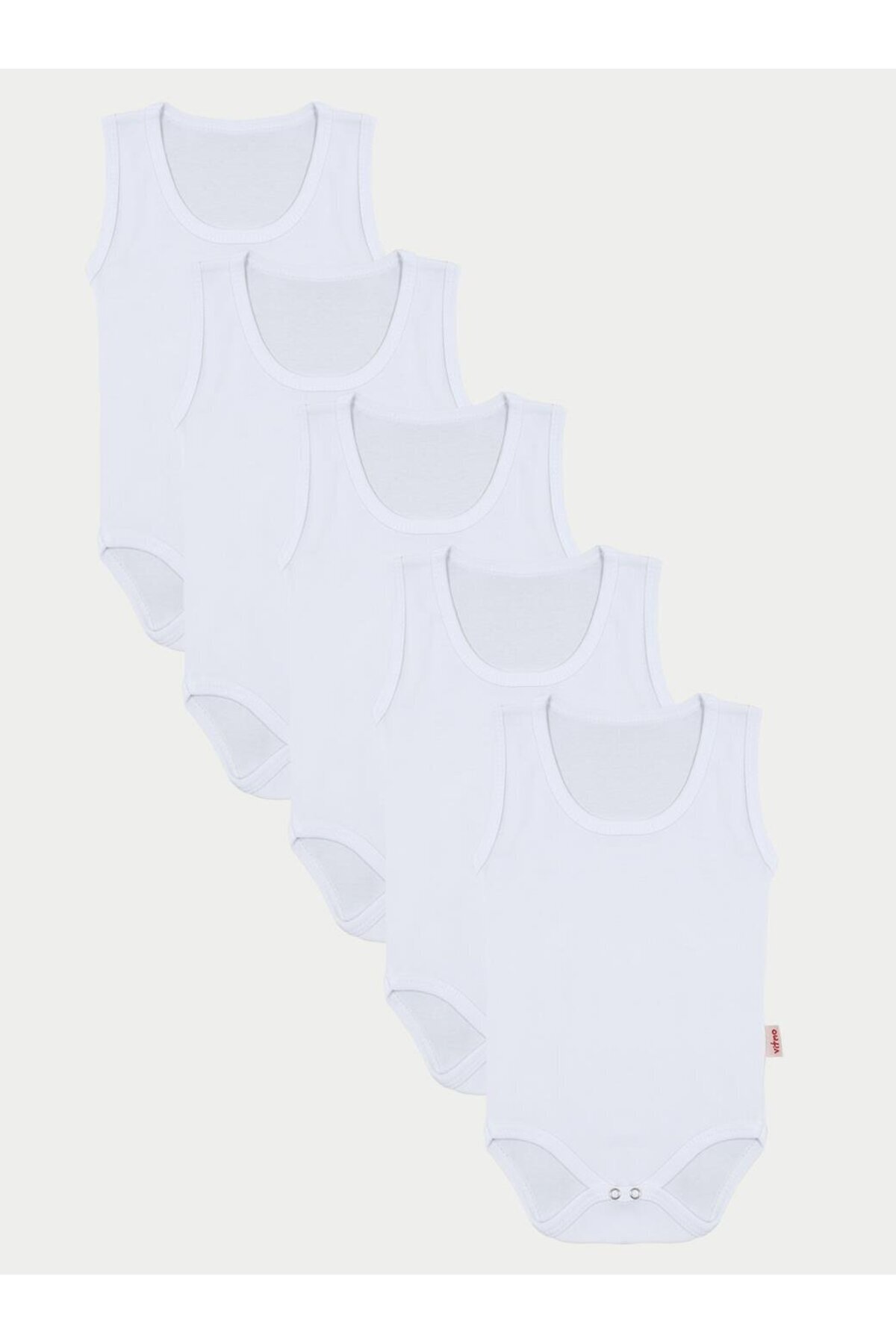 vitmo 5'li Bebek Askılı Çıtçıtlı Body %100 Pamuk fotoğrafı 2 (önizleme)